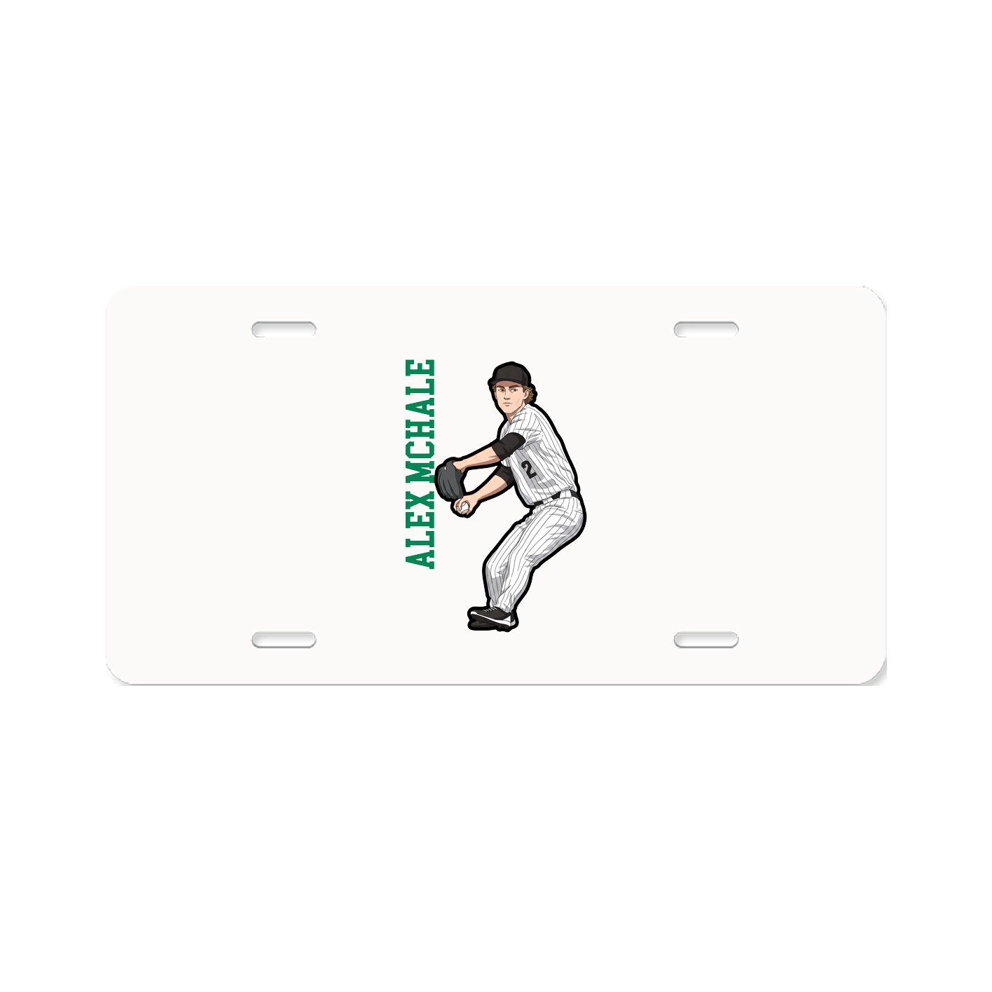 License Plate — Name Vertical in Classic