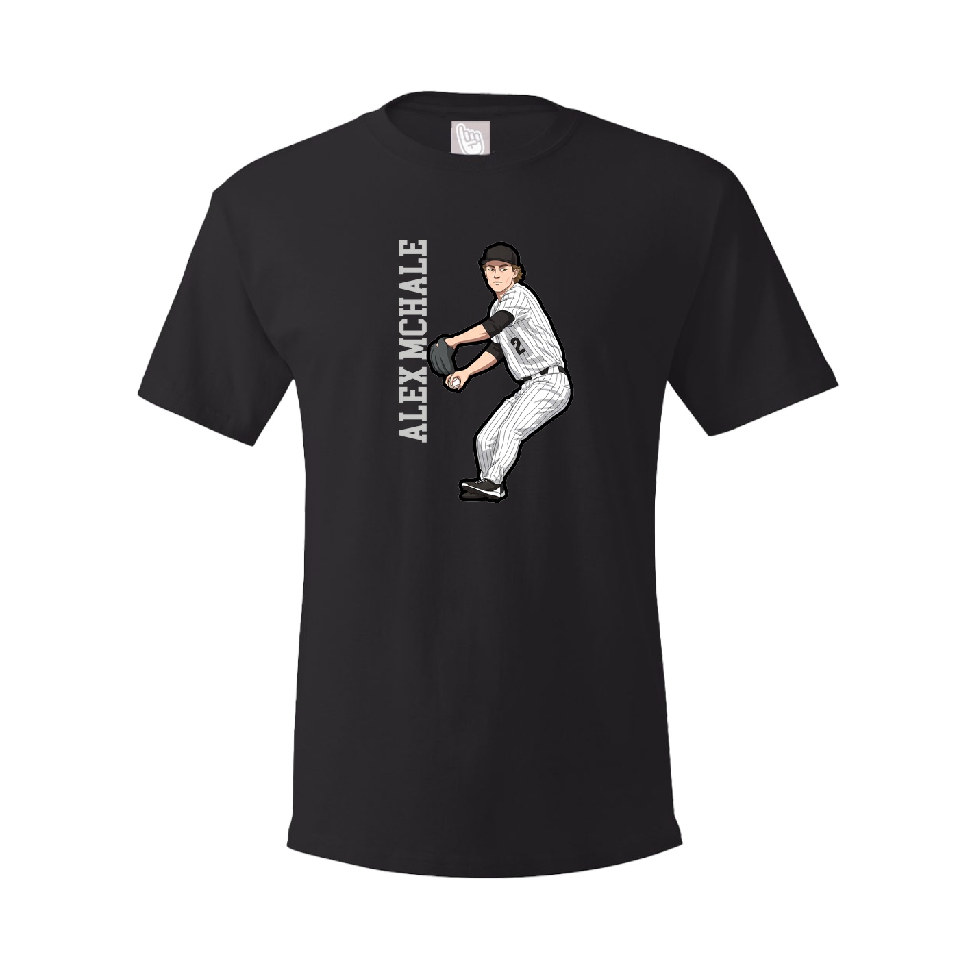 Youth Tee — Name Vertical in Black