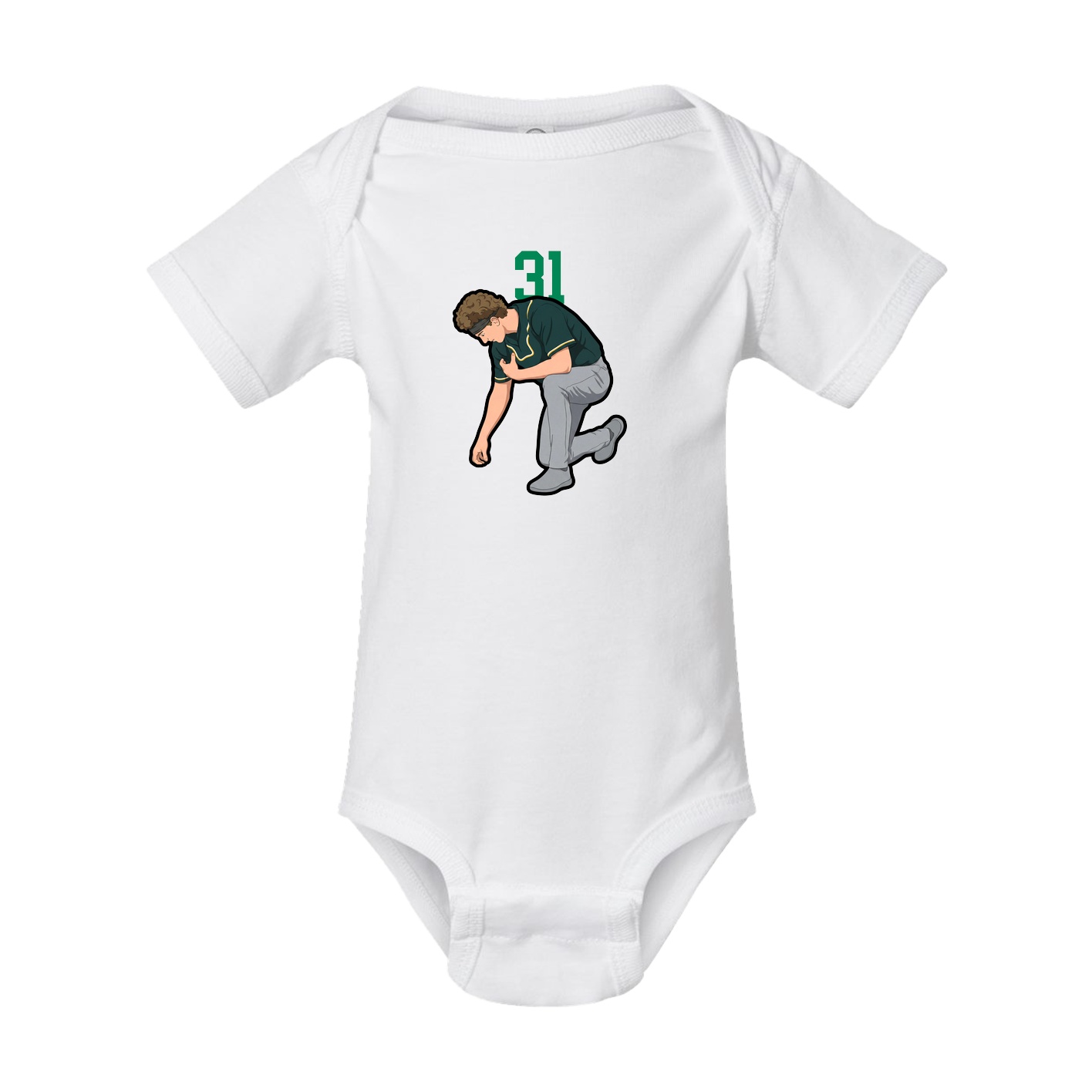 Baby Onesie — Number Top in White