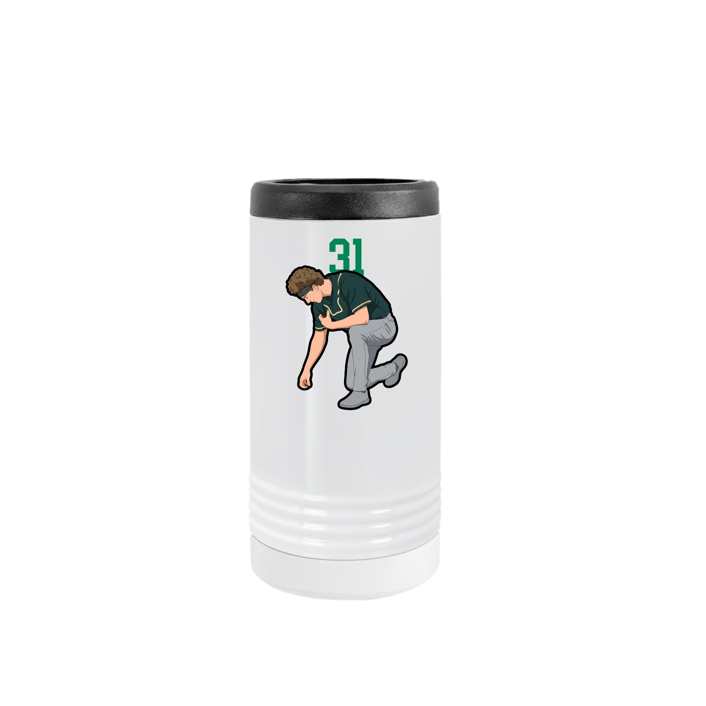 Slim Beverage Holder — Number Top in White