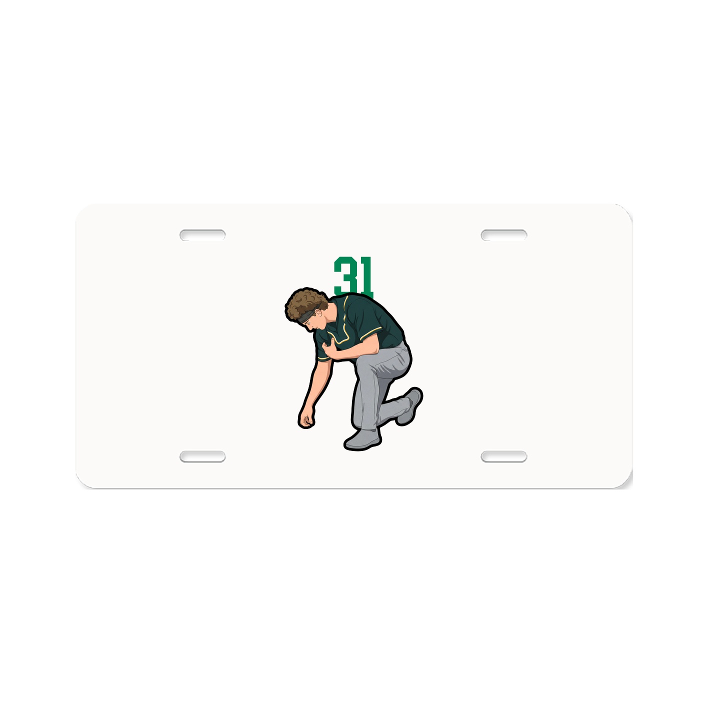 License Plate — Number Top in Classic