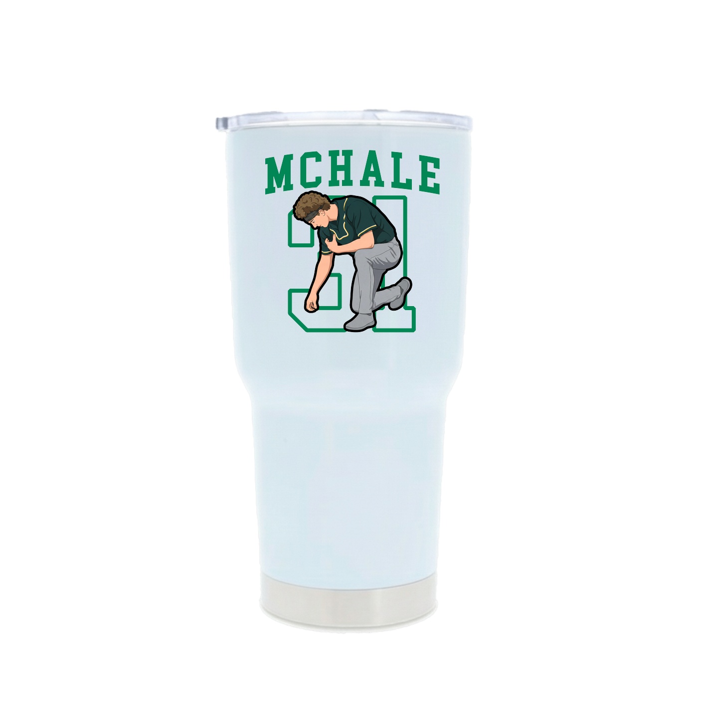 30oz Stainless Steel Tumbler — Shirsey in White