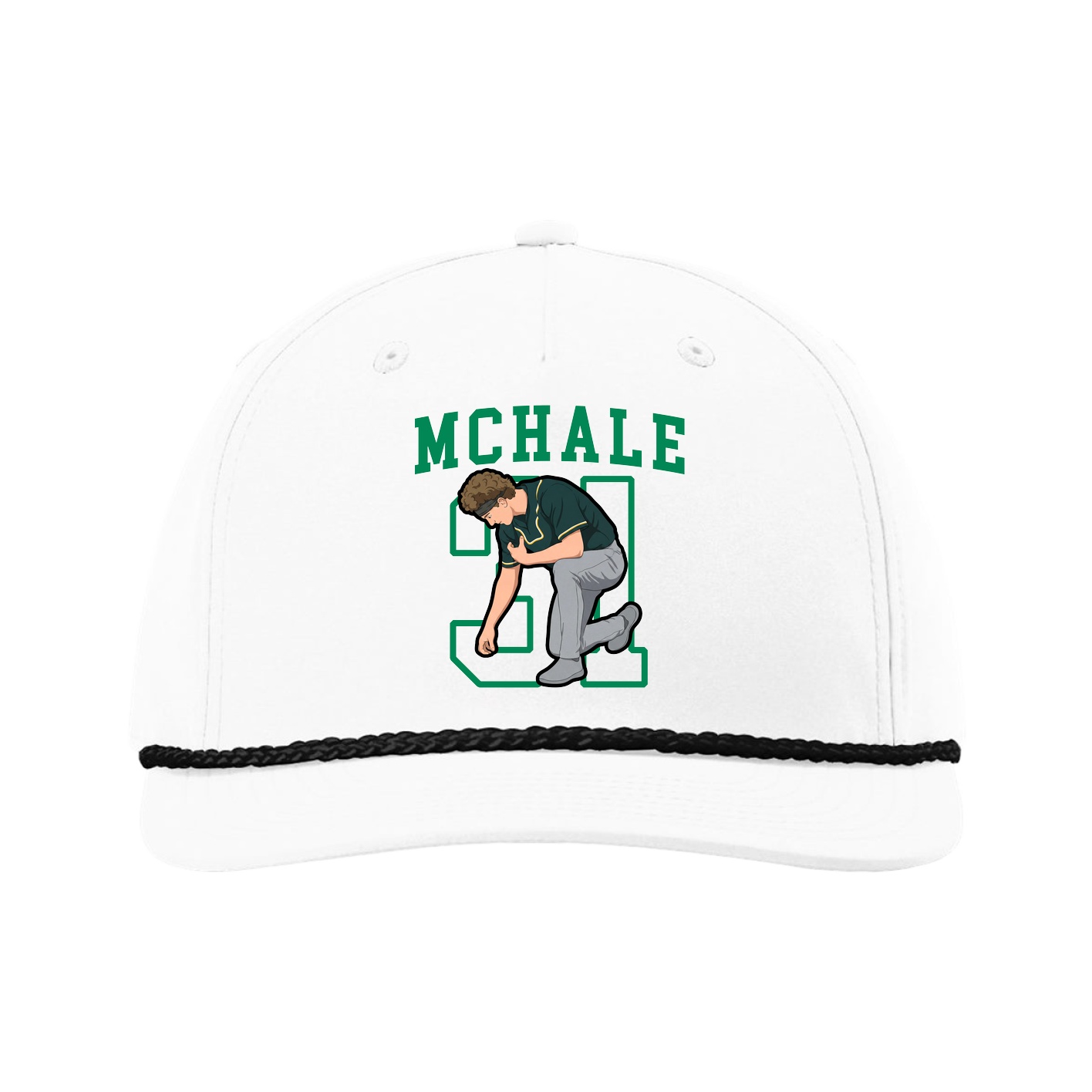 Five-Panel Classic Rope Cap — Shirsey in White