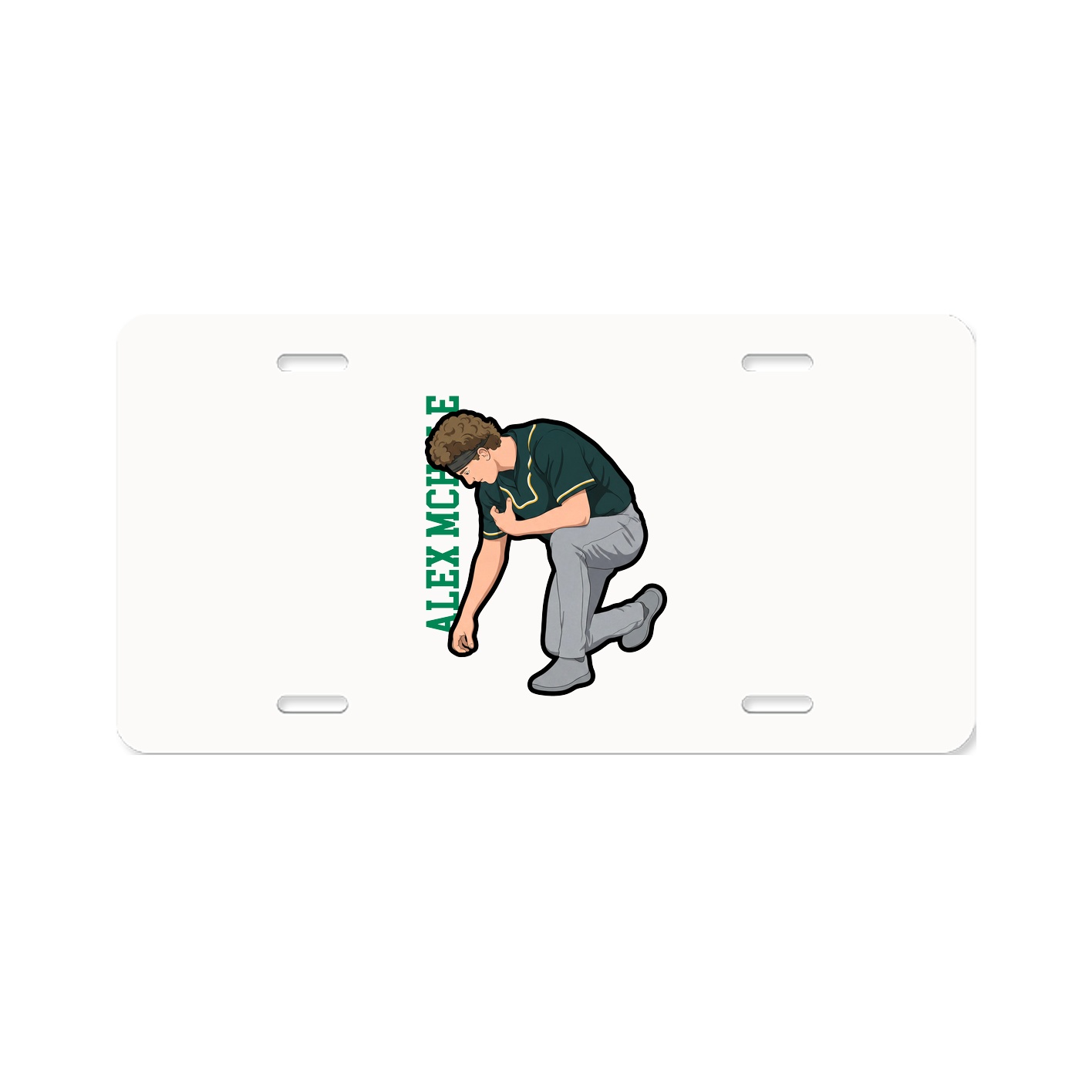 License Plate — Name Vertical in Classic
