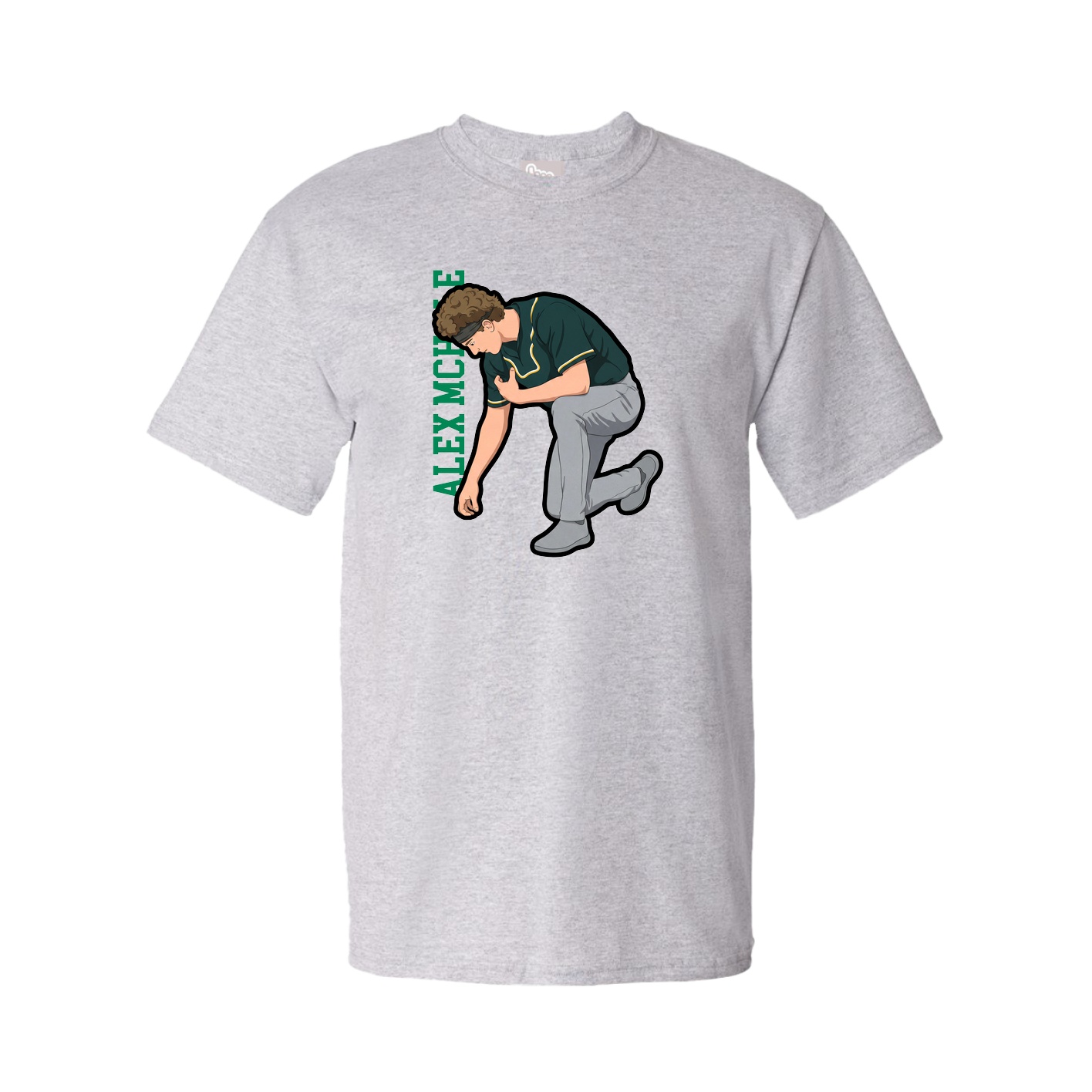 Tee — Name Vertical in Grey