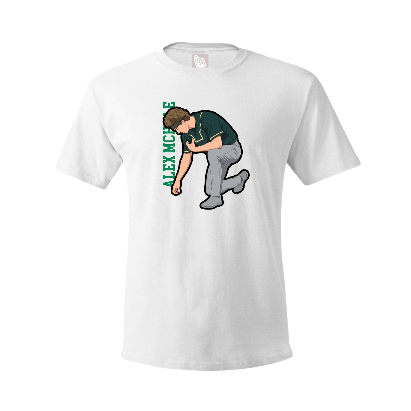 Tee — Name Vertical in White