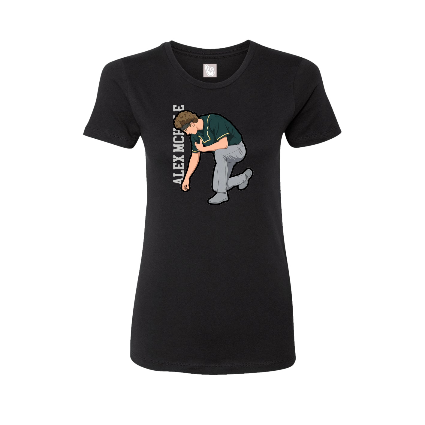Womens Tee — Name Vertical in Black