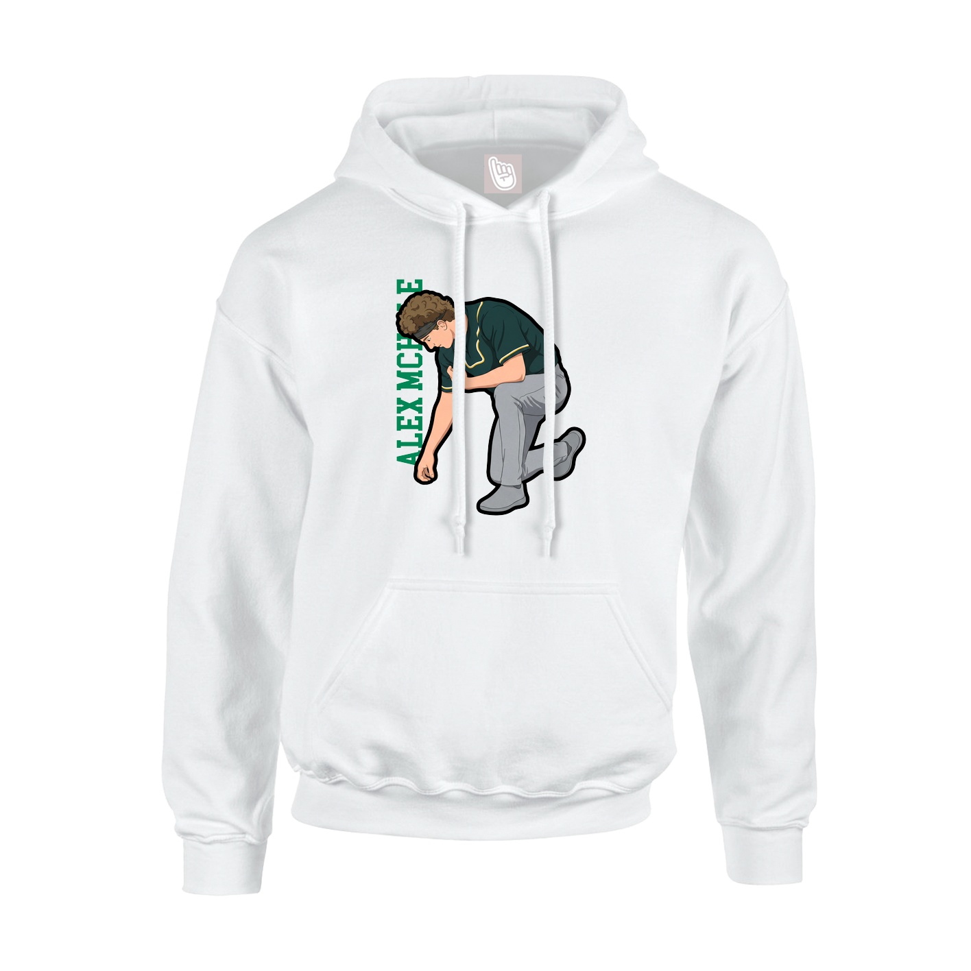 Youth Hoodie — Name Vertical in White
