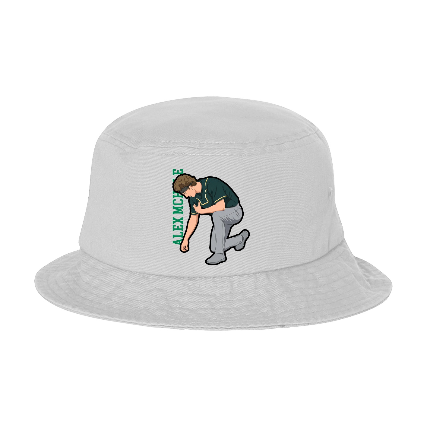 Bucket Cap — Name Vertical in White