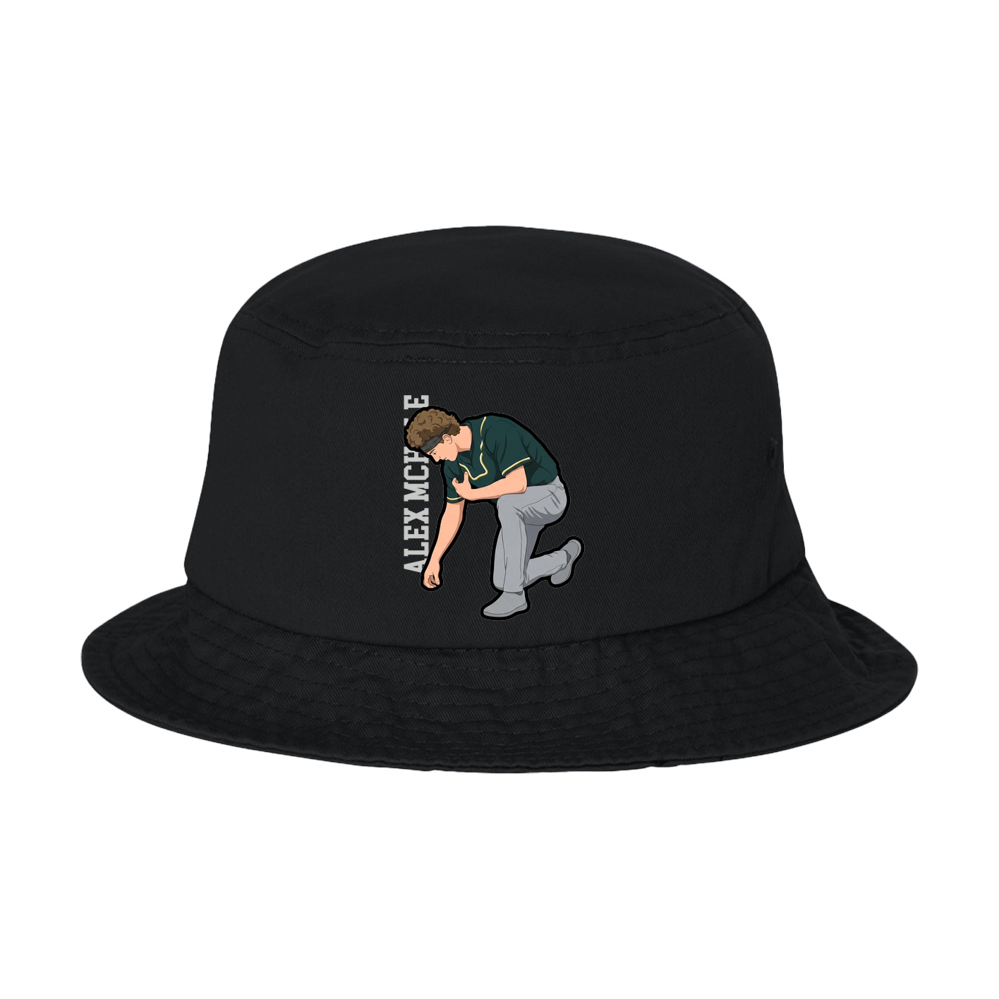 Bucket Cap — Name Vertical in Black