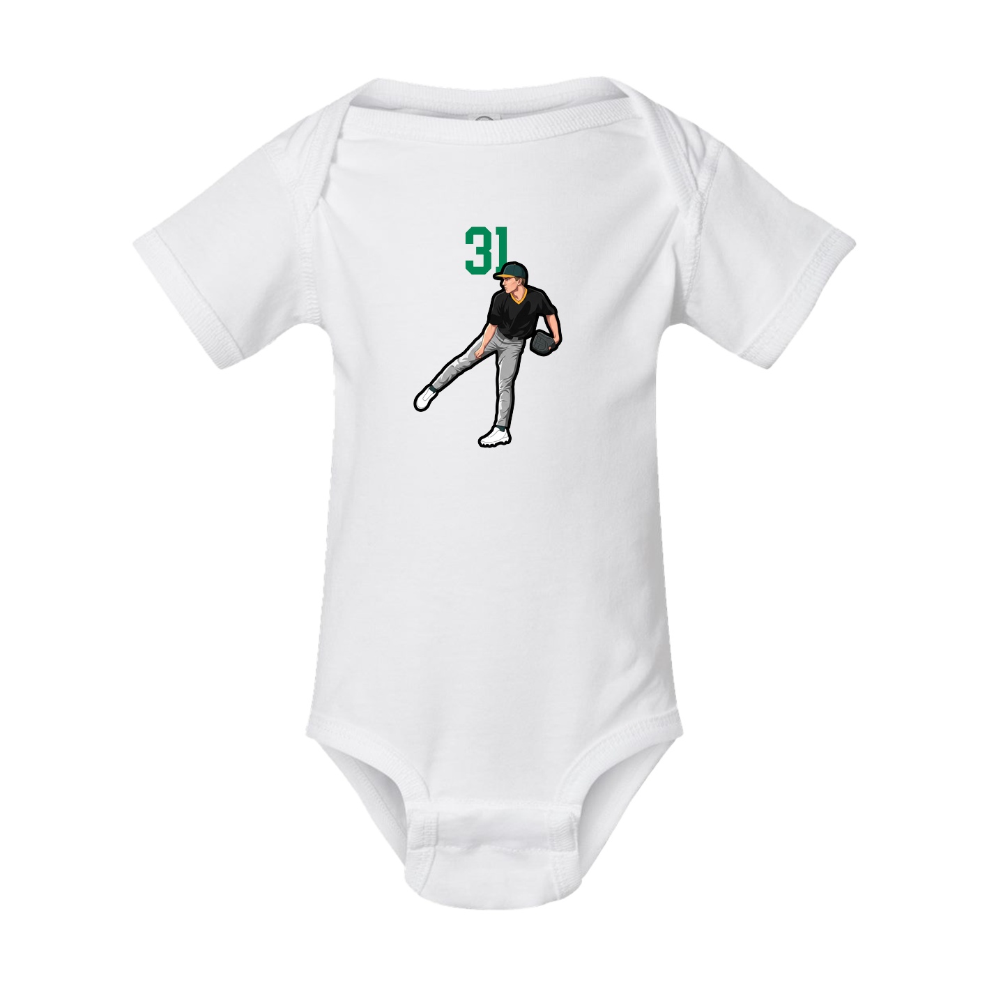 Baby Onesie — Number Top in White
