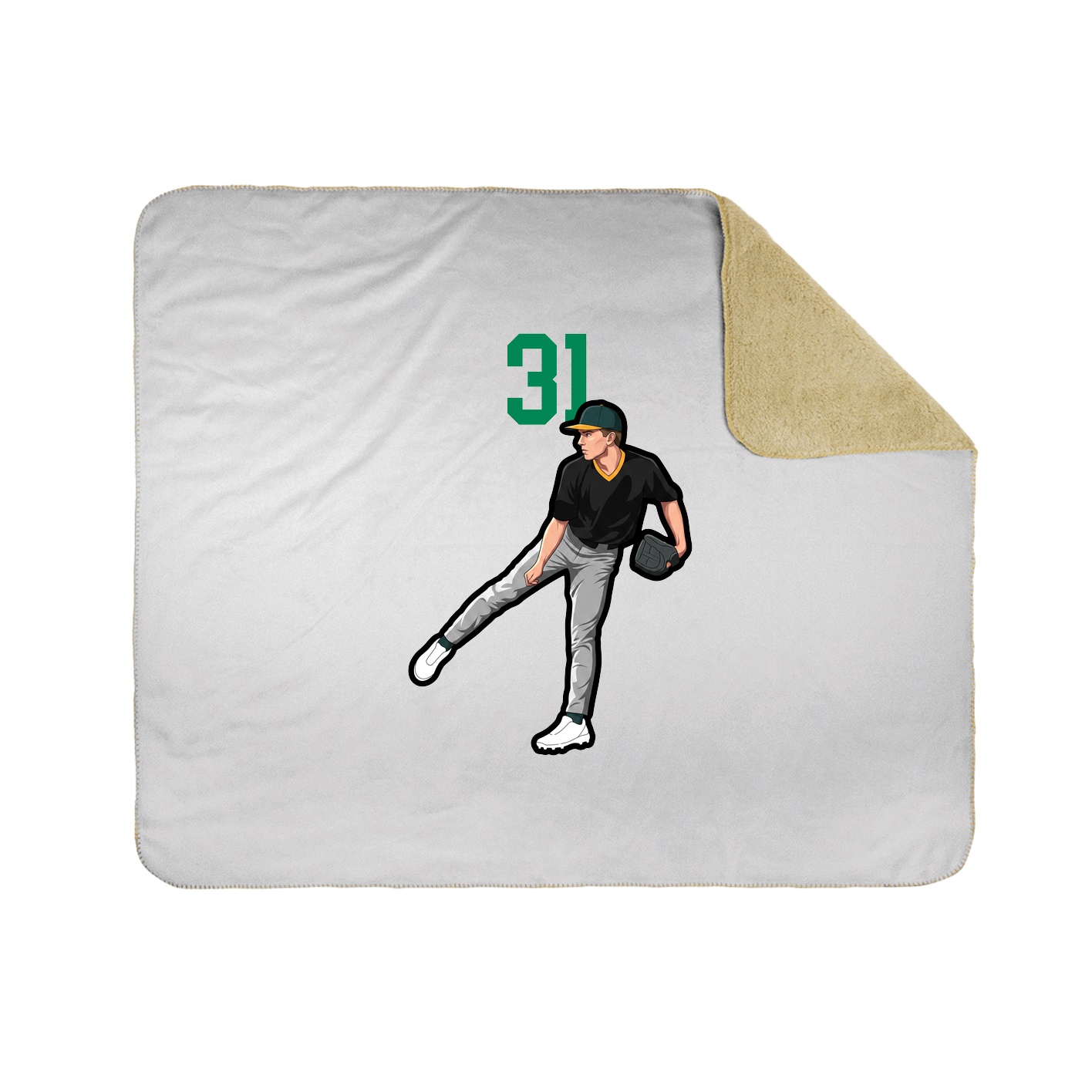 Throw Blanket — Number Top in White