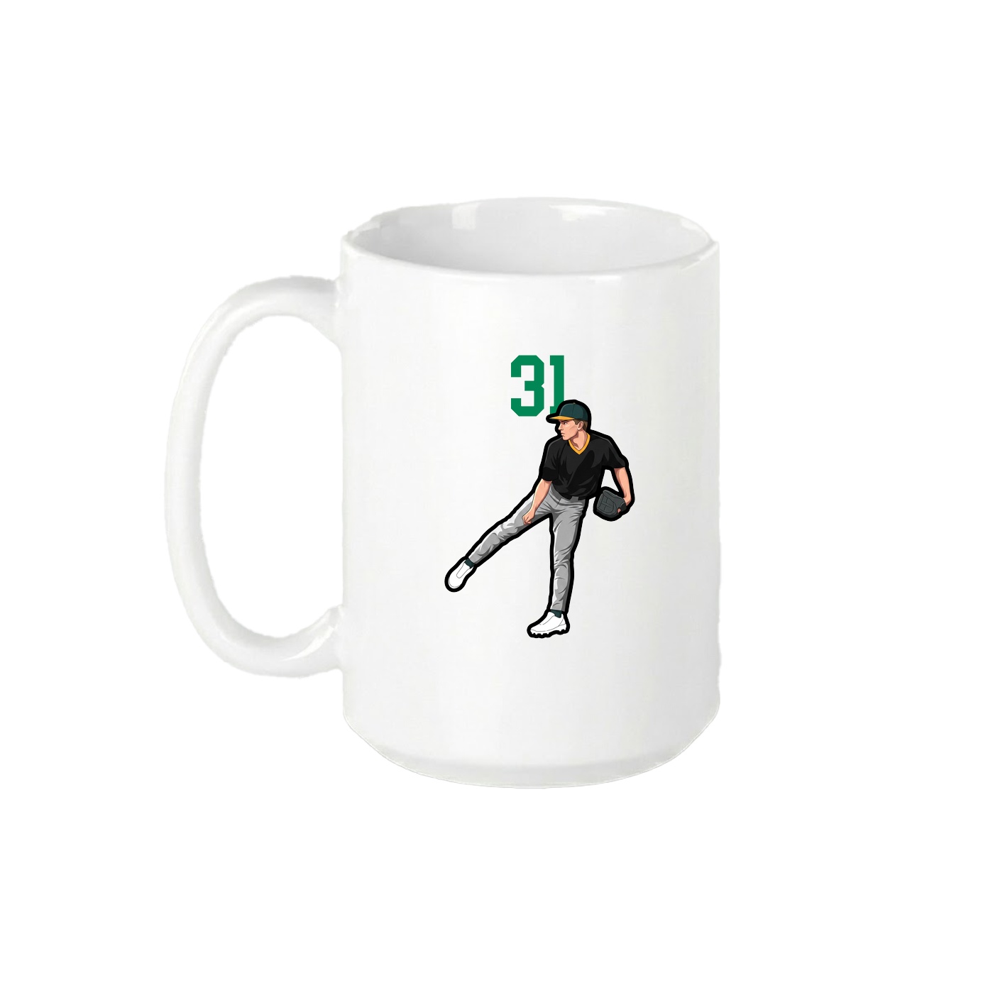 15oz Coffee Mug — Number Top in White