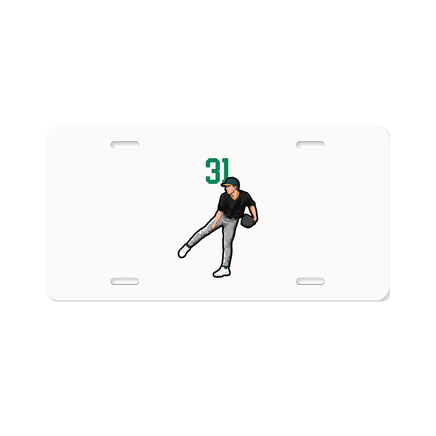 License Plate — Number Top in Classic