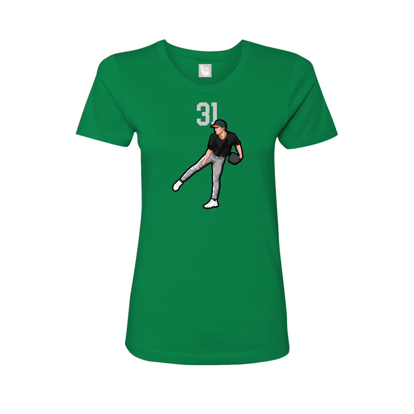 Womens Tee — Number Top in Green