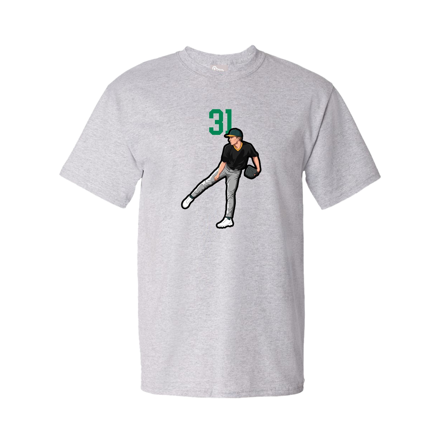 Youth Tee — Number Top in Grey