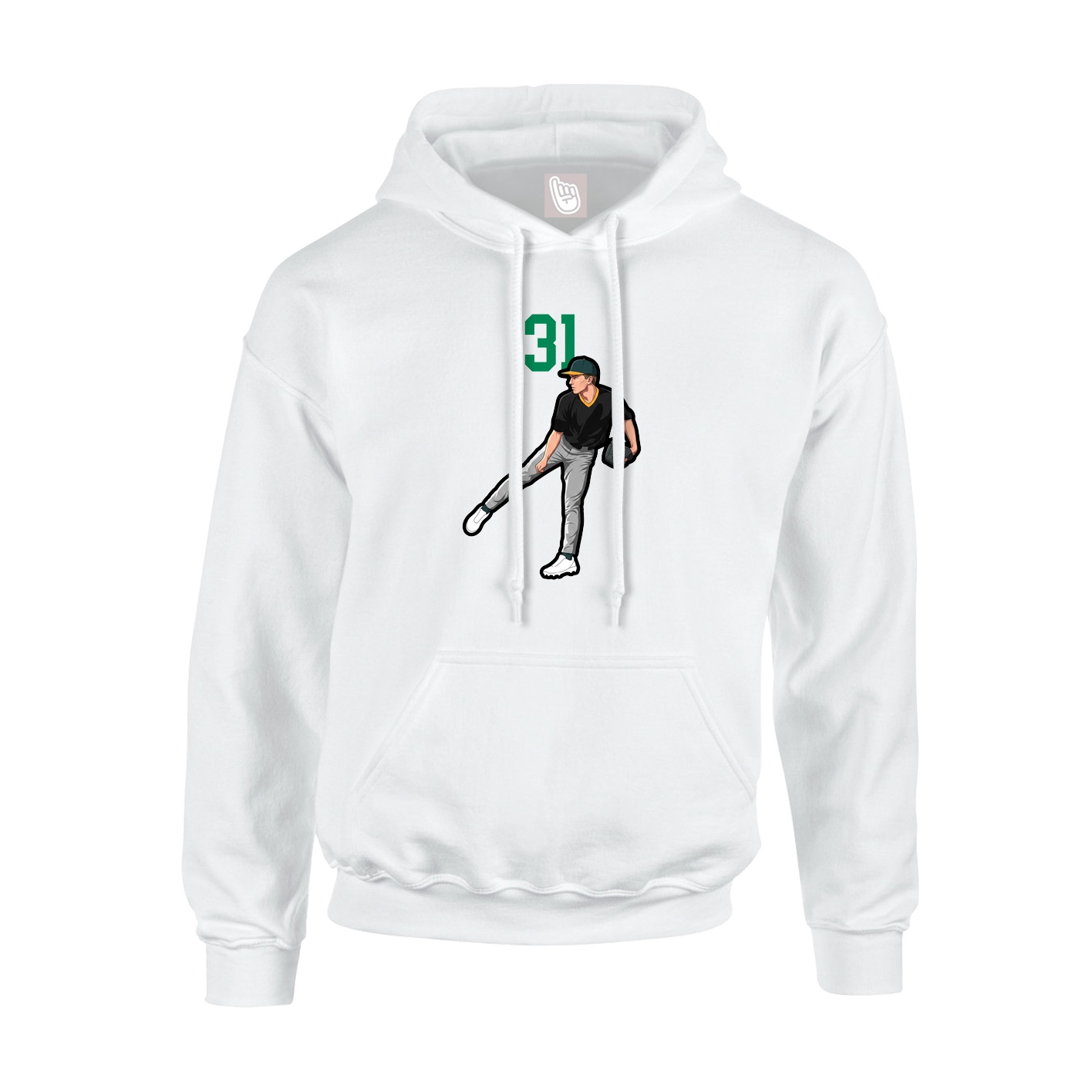 Hoodie — Number Top in White
