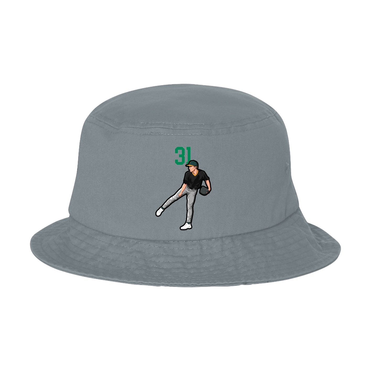 Bucket Cap — Number Top in Grey