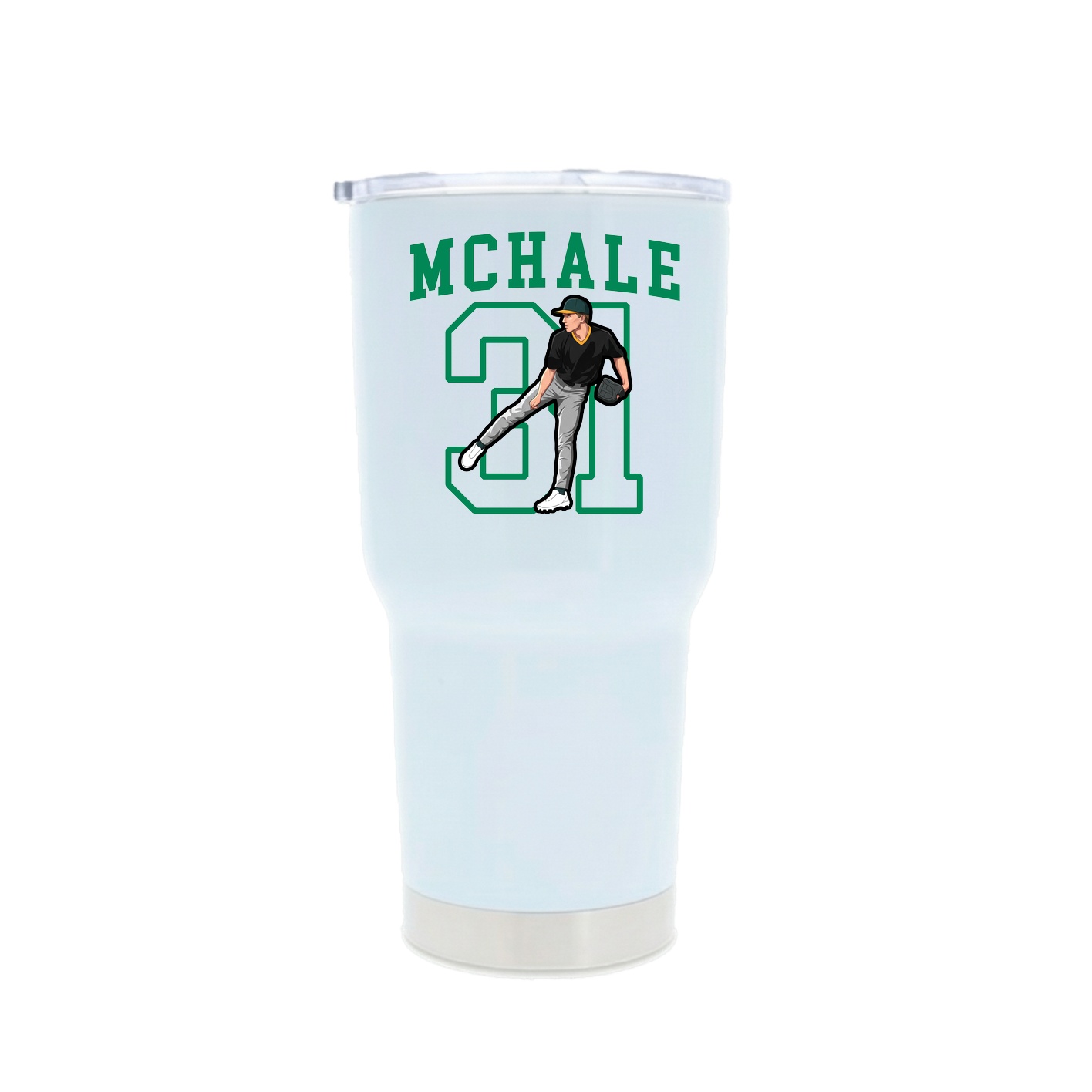 30oz Stainless Steel Tumbler — Shirsey in White