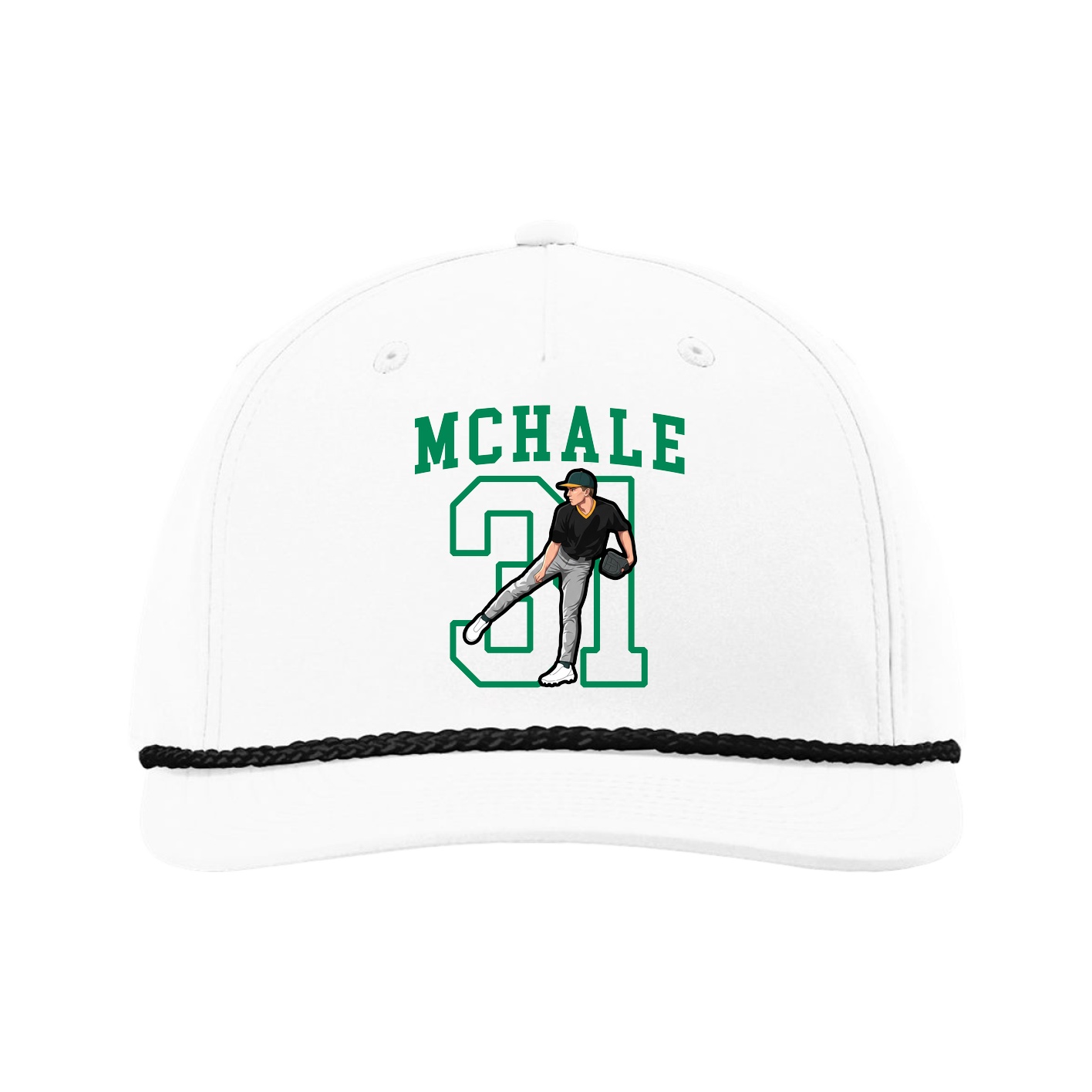 Five-Panel Classic Rope Cap — Shirsey in White
