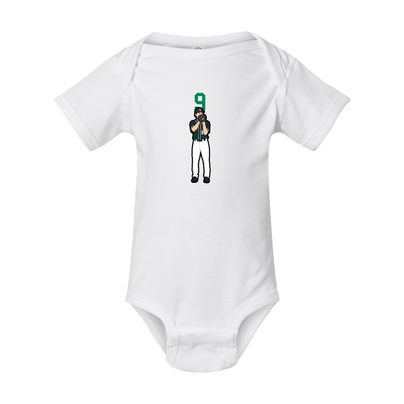 Baby Onesie — Number Top in White