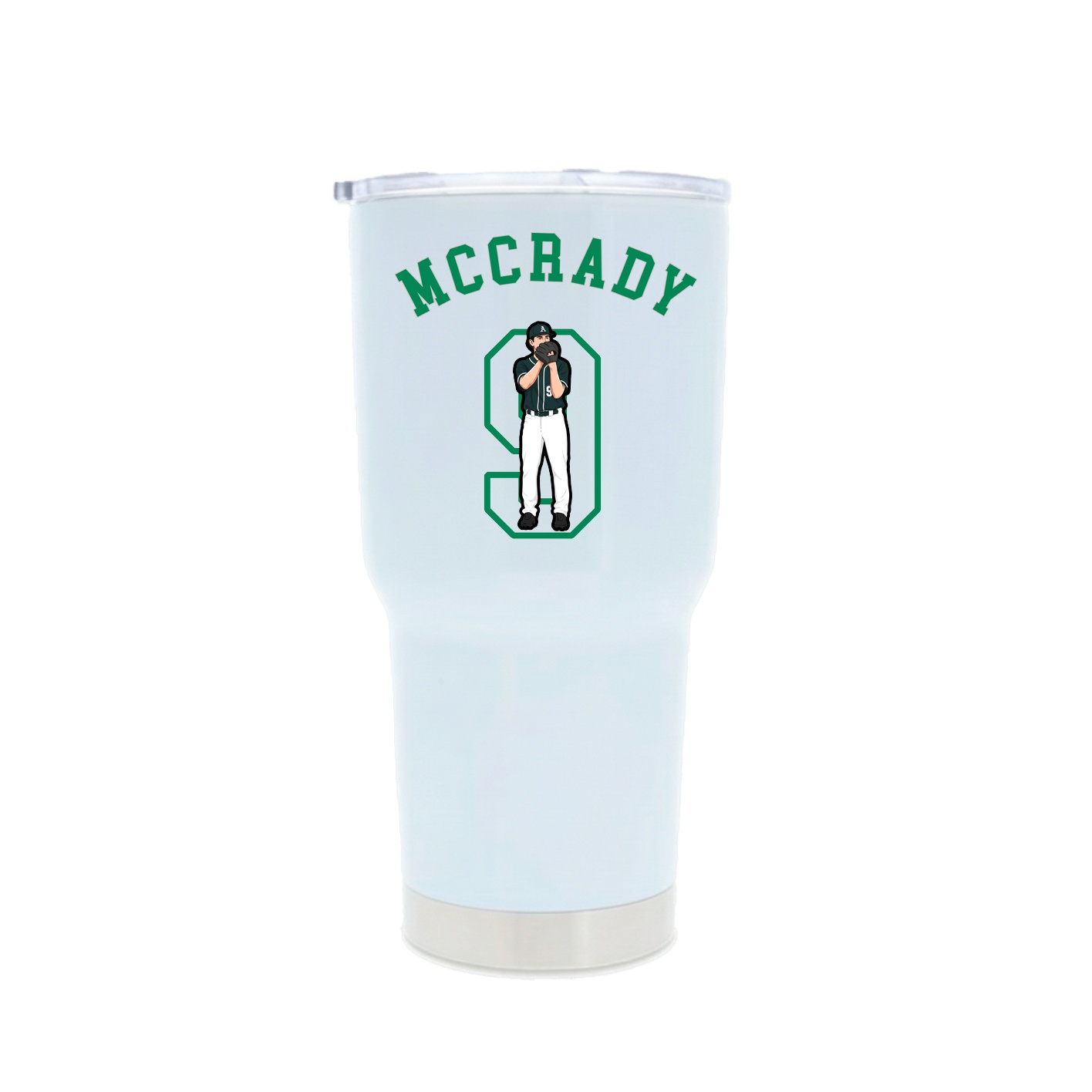 30oz Stainless Steel Tumbler — Shirsey Arch in White