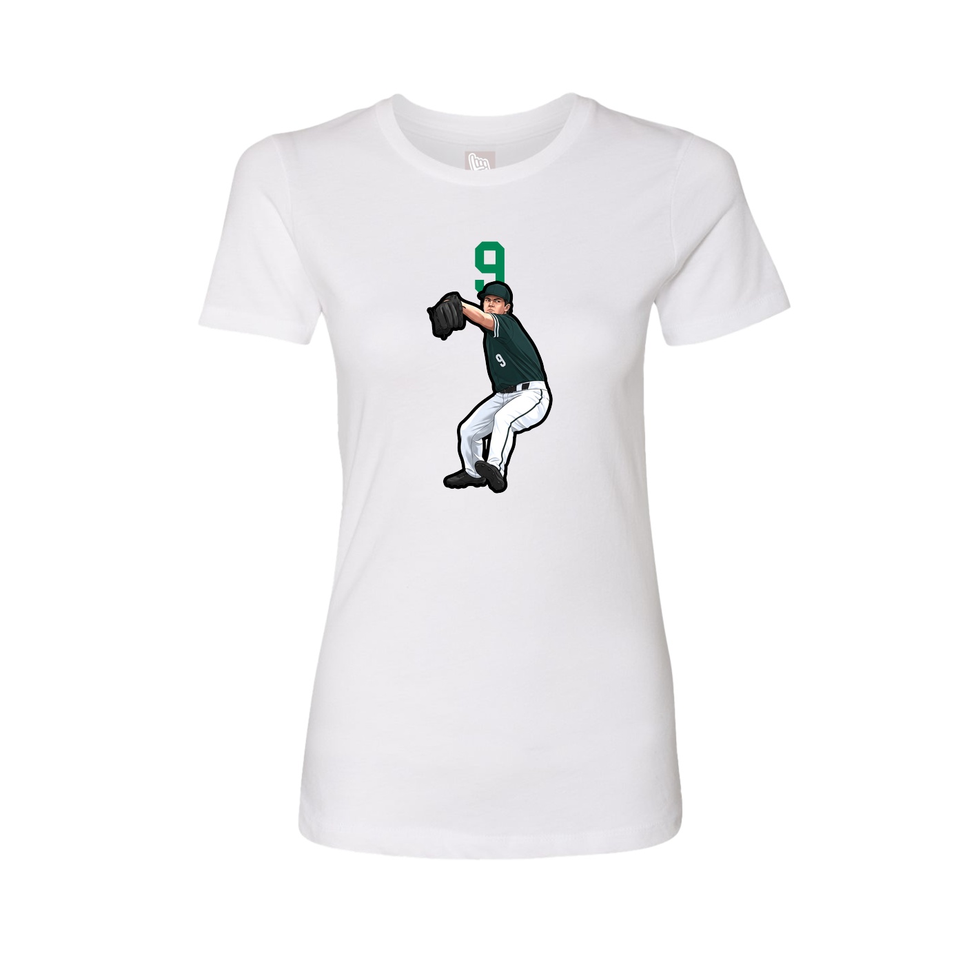 Fitted Women's Tee — Number Top in White