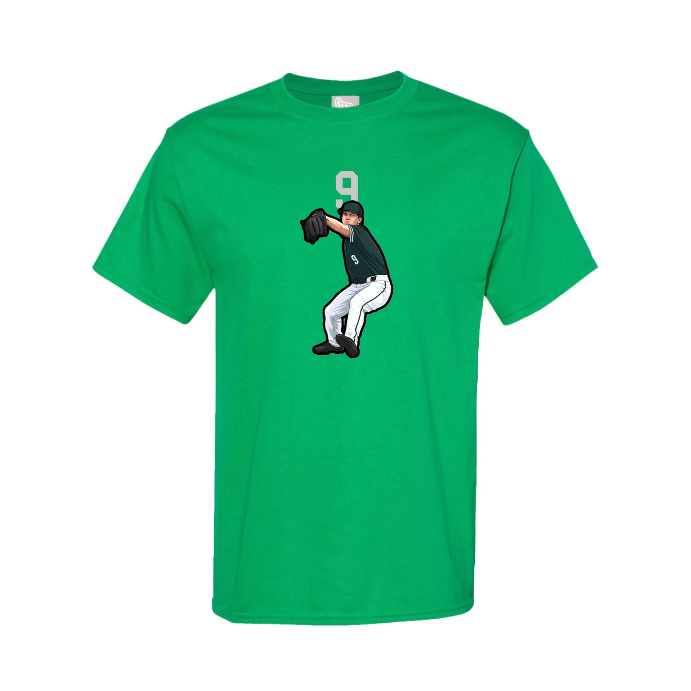 Youth Tee — Number Top in Green