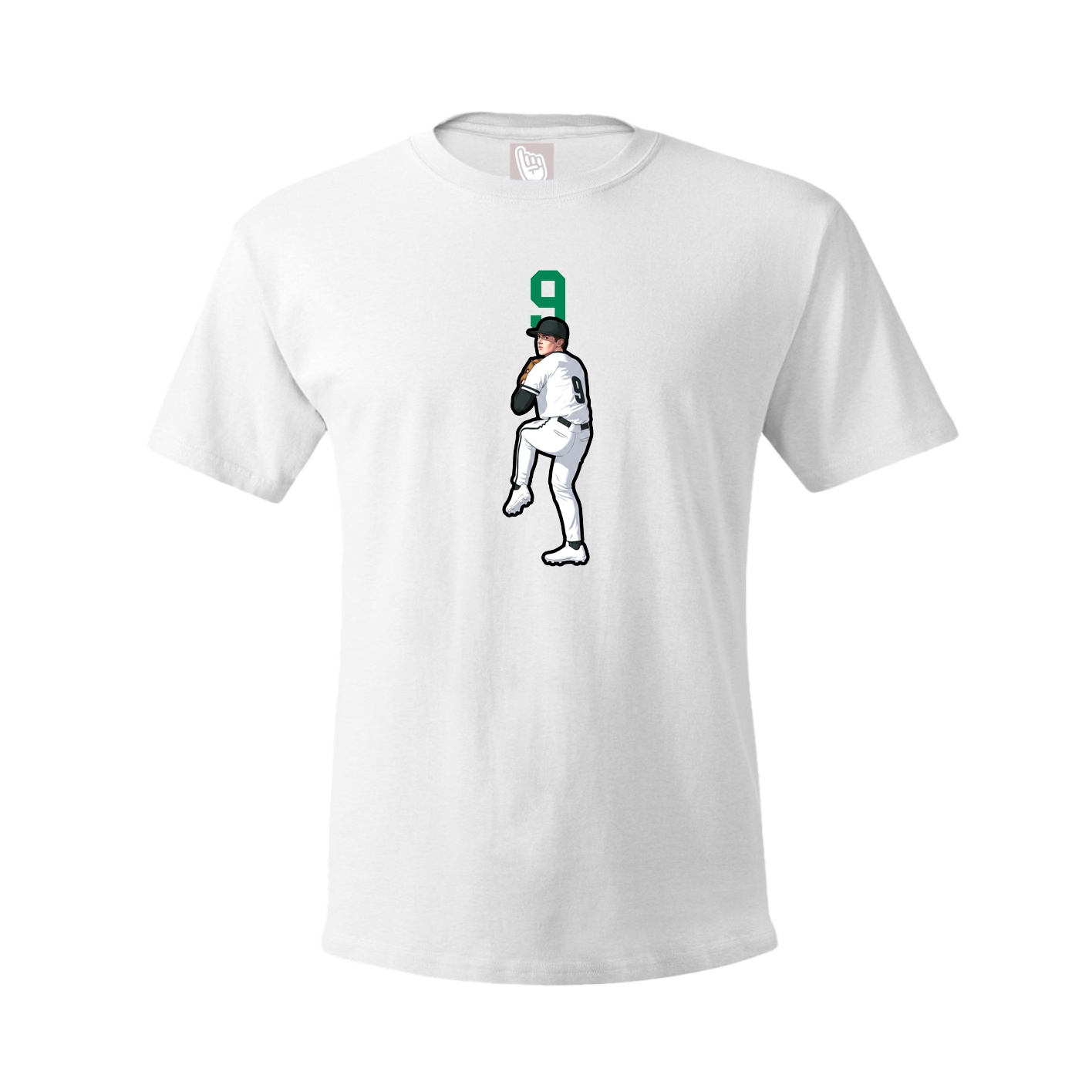 Youth Tee — Number Top in White