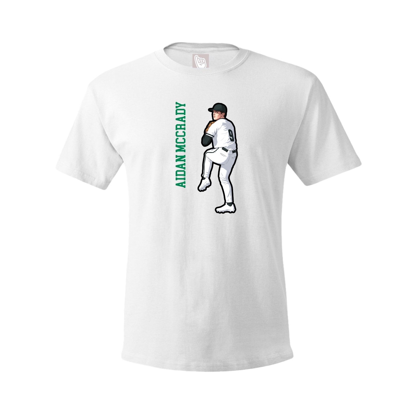 Tee — Name Vertical in White