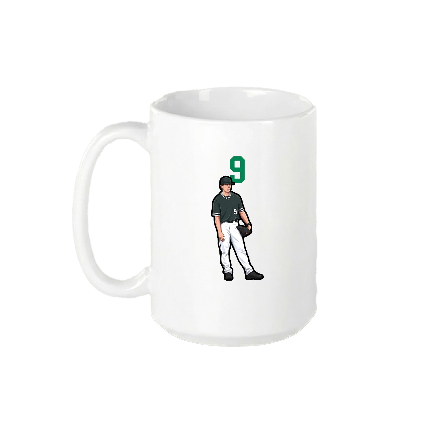15oz Coffee Mug — Number Top in White