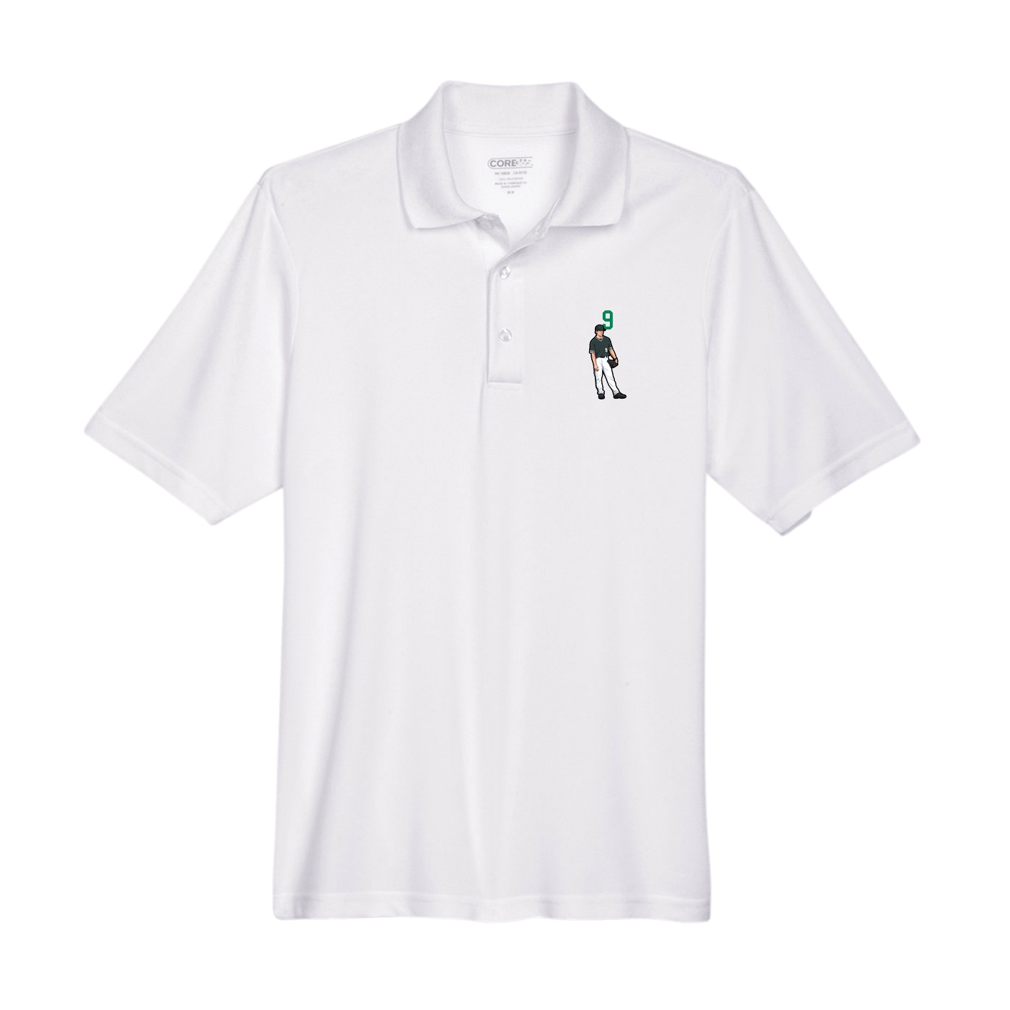 Performance Polo — Number Top in White