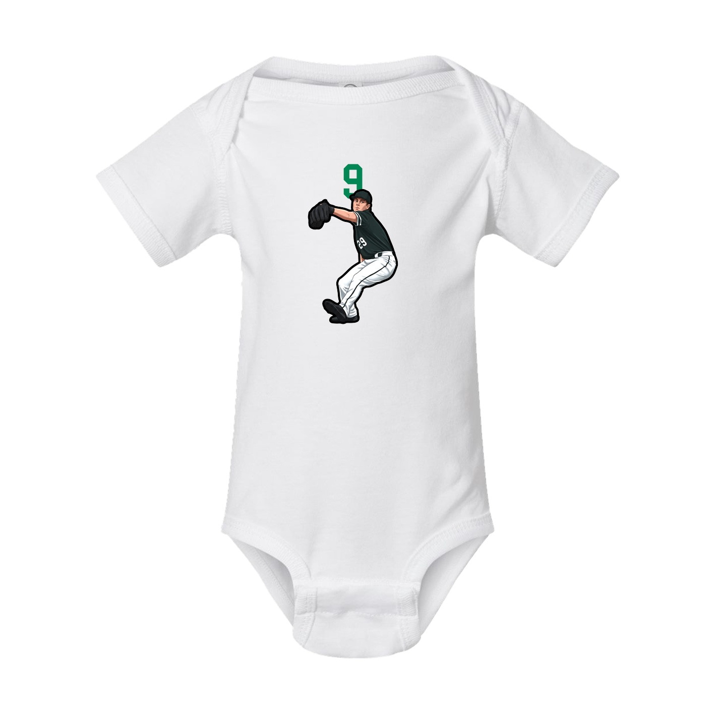 Baby Onesie — Number Top in White