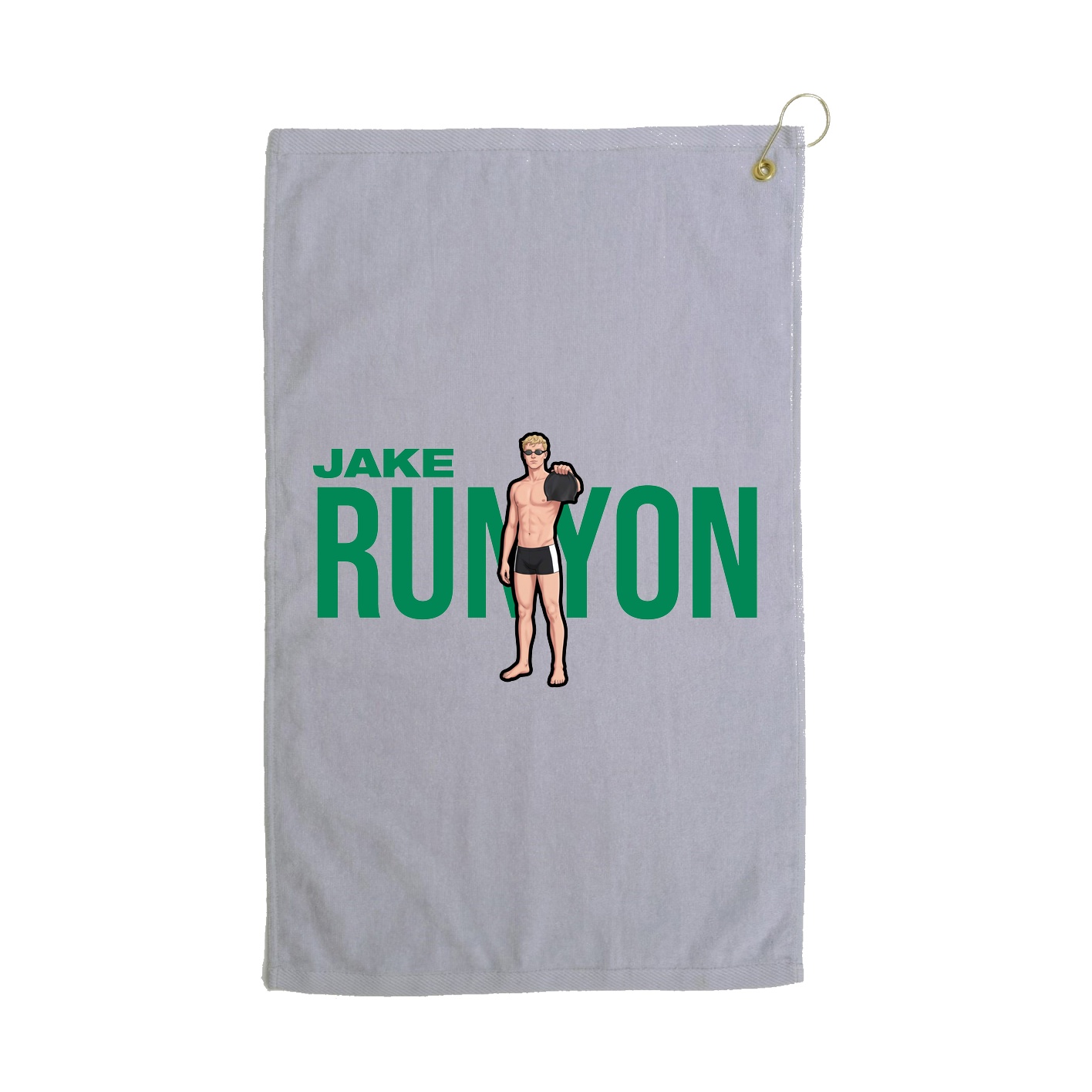 Golf Towel — Player Name in Grey