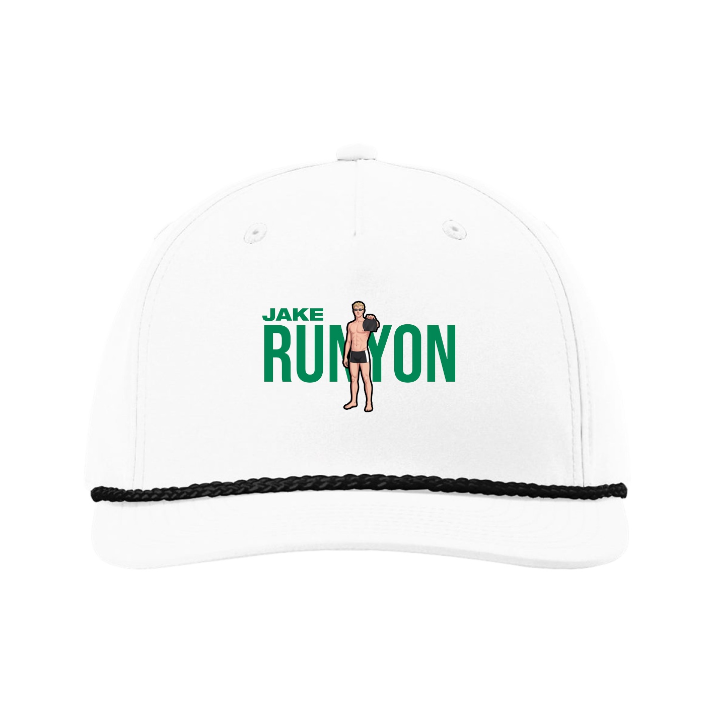 Five-Panel Classic Rope Cap — Player Name in White