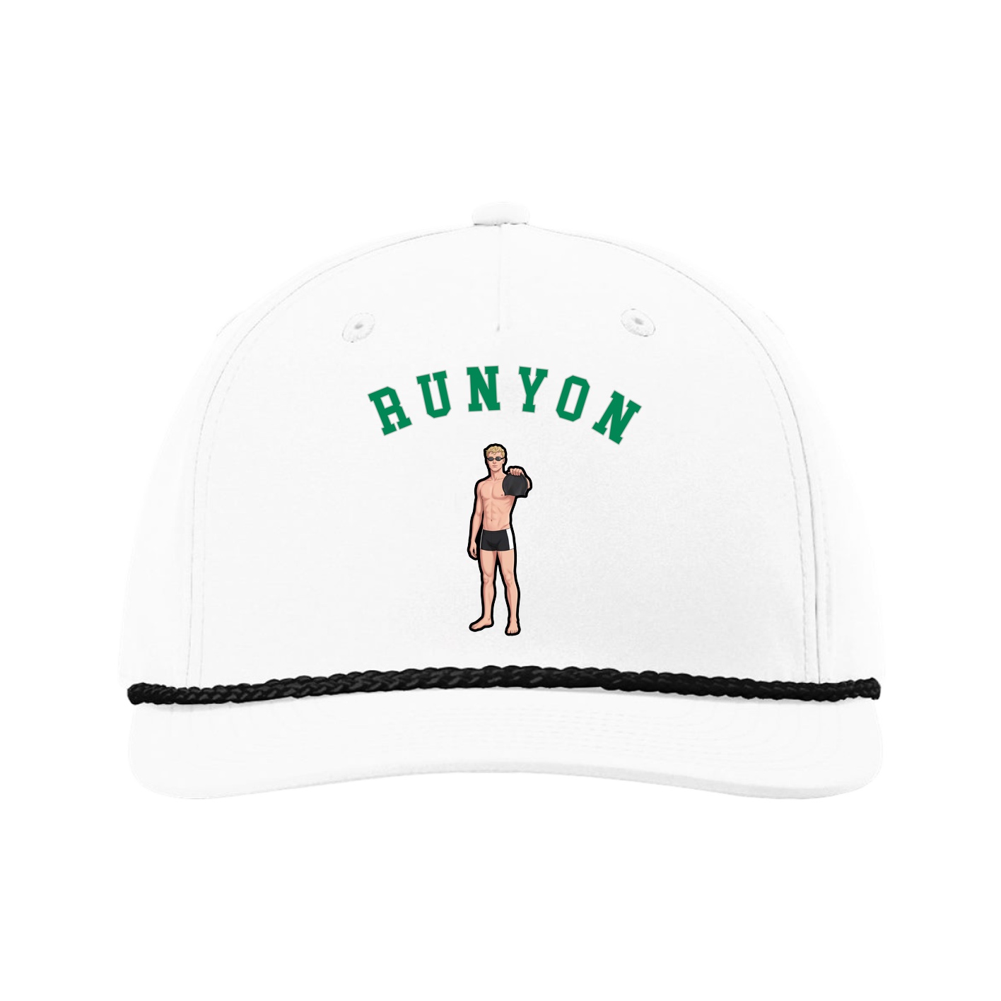 Five-Panel Classic Rope Cap — Shirsey Arch in White