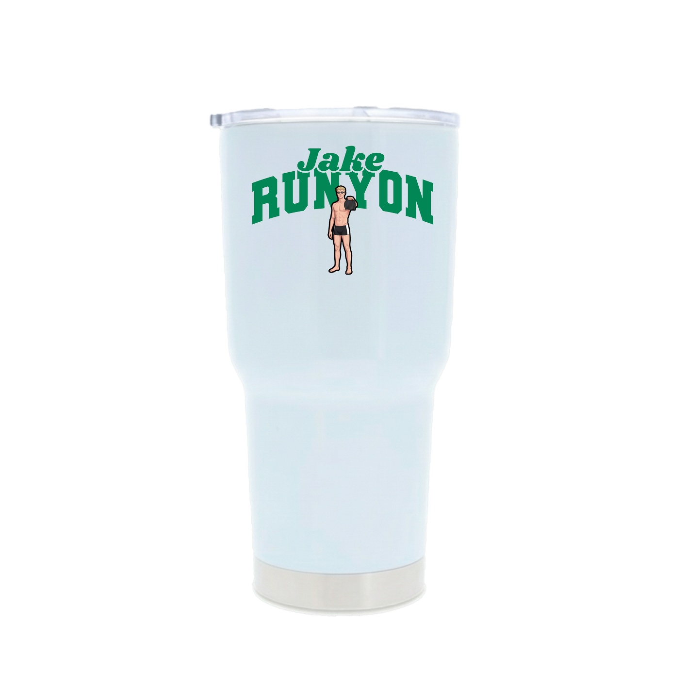 30oz Stainless Steel Tumbler — Signature Arch in White
