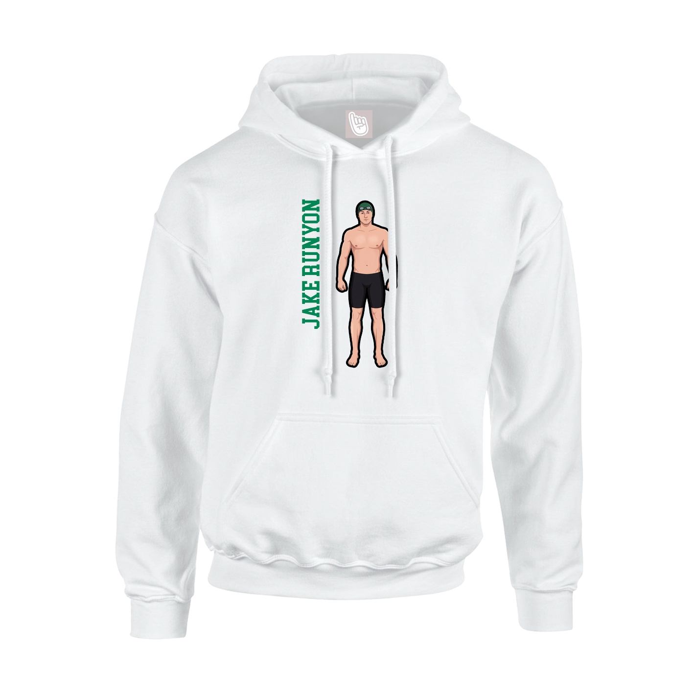 Hoodie — Name Vertical in White