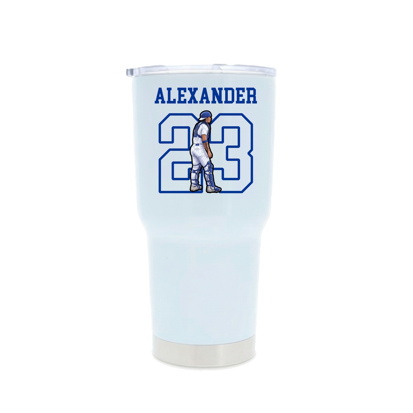 30oz Stainless Steel Tumbler — Shirsey in White