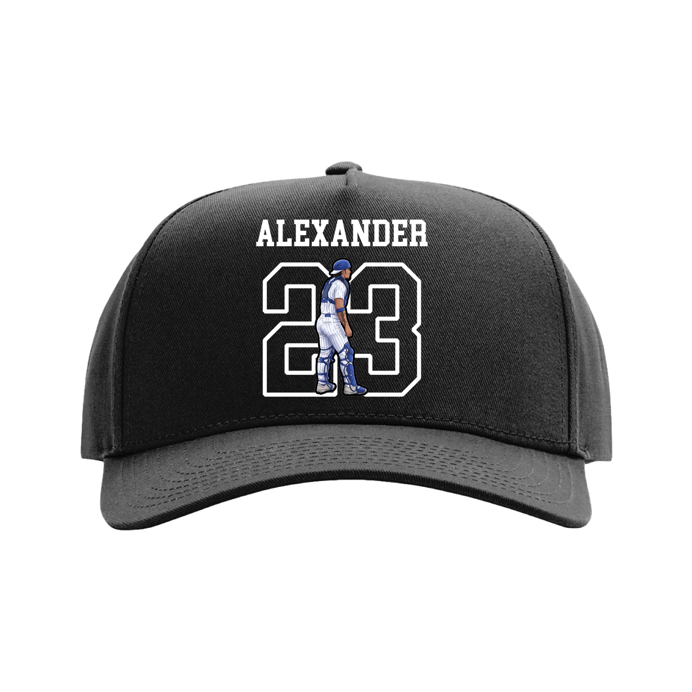 Full Fabric Five-Panel Champ Cap — Shirsey in Black
