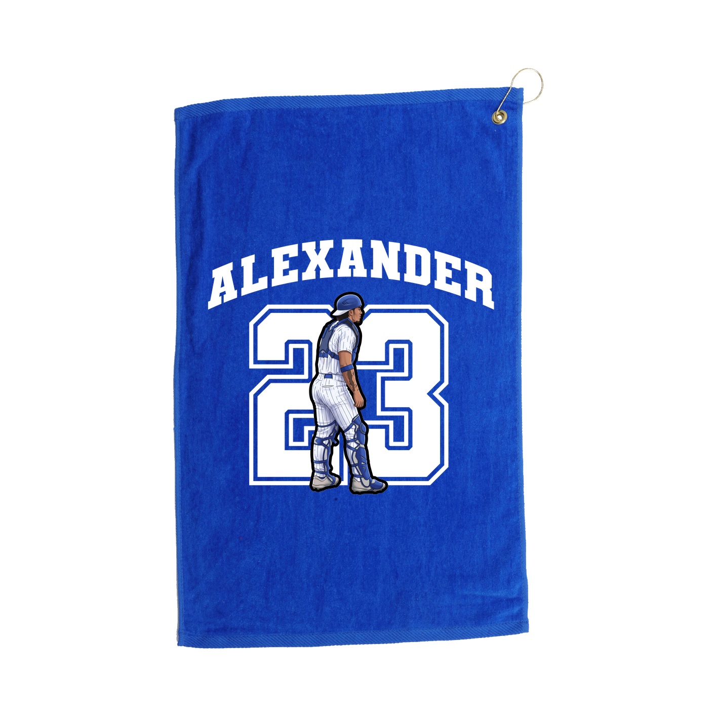Golf Towel — Number in Royal