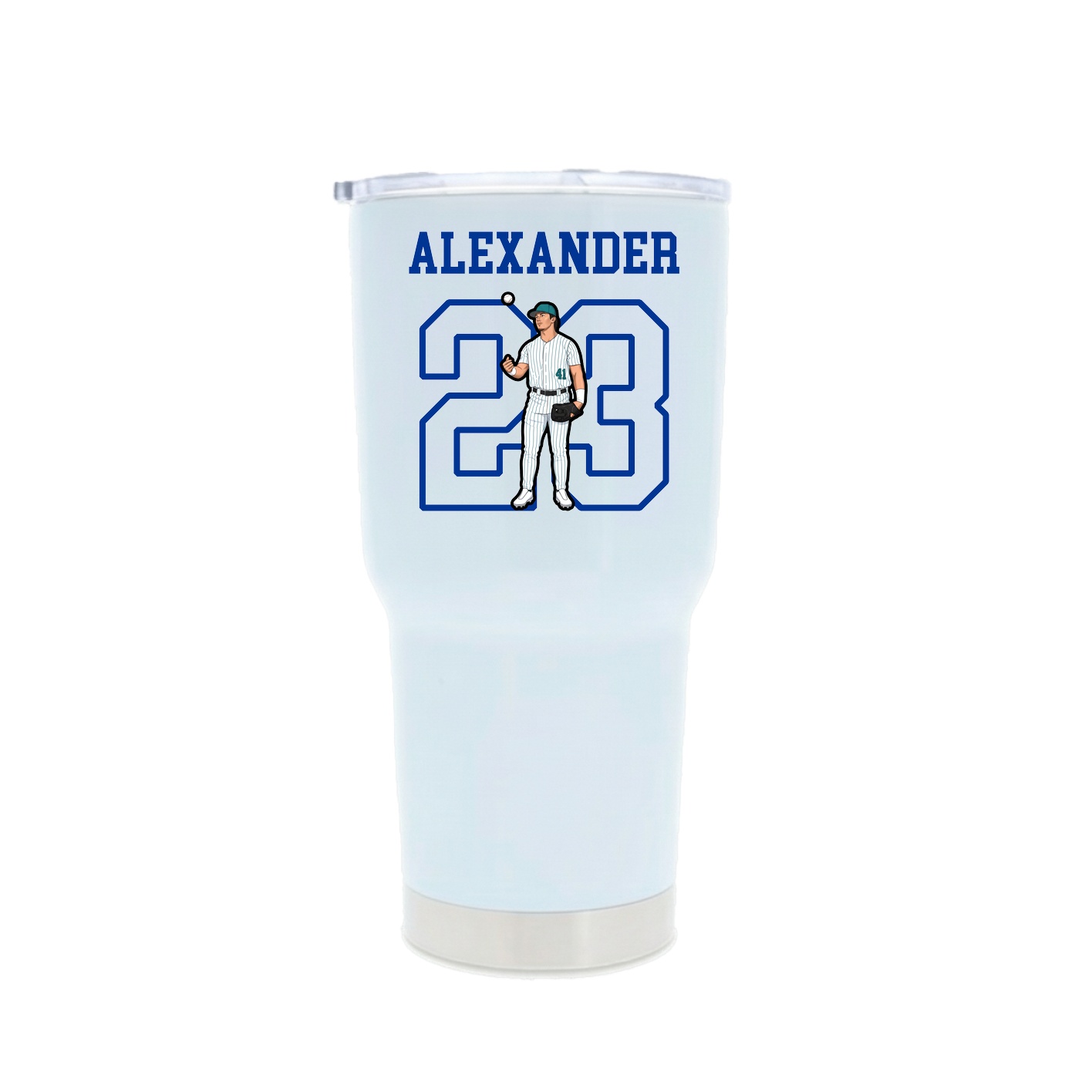 30oz Stainless Steel Tumbler — Shirsey in White