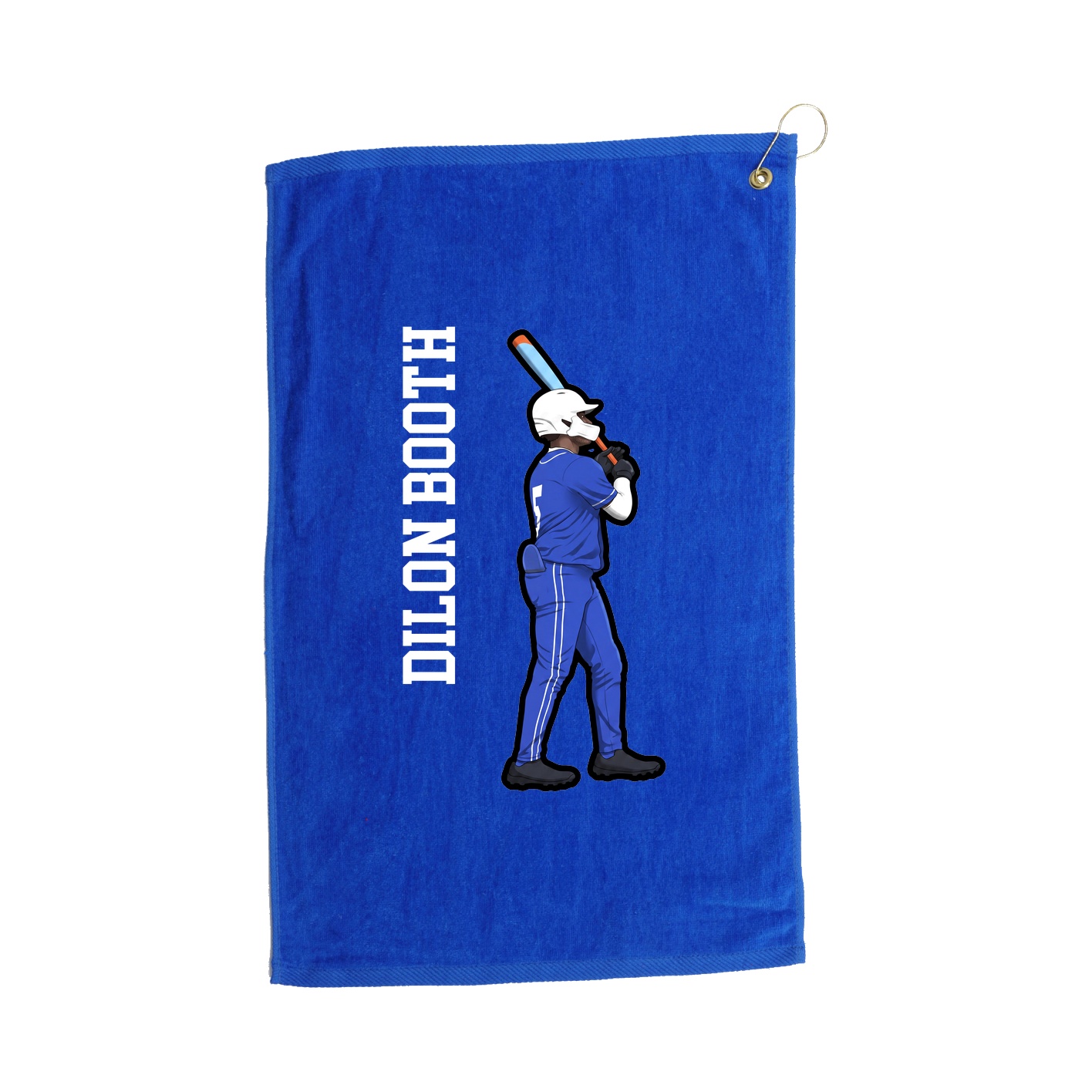 Golf Towel — Name Vertical in Royal