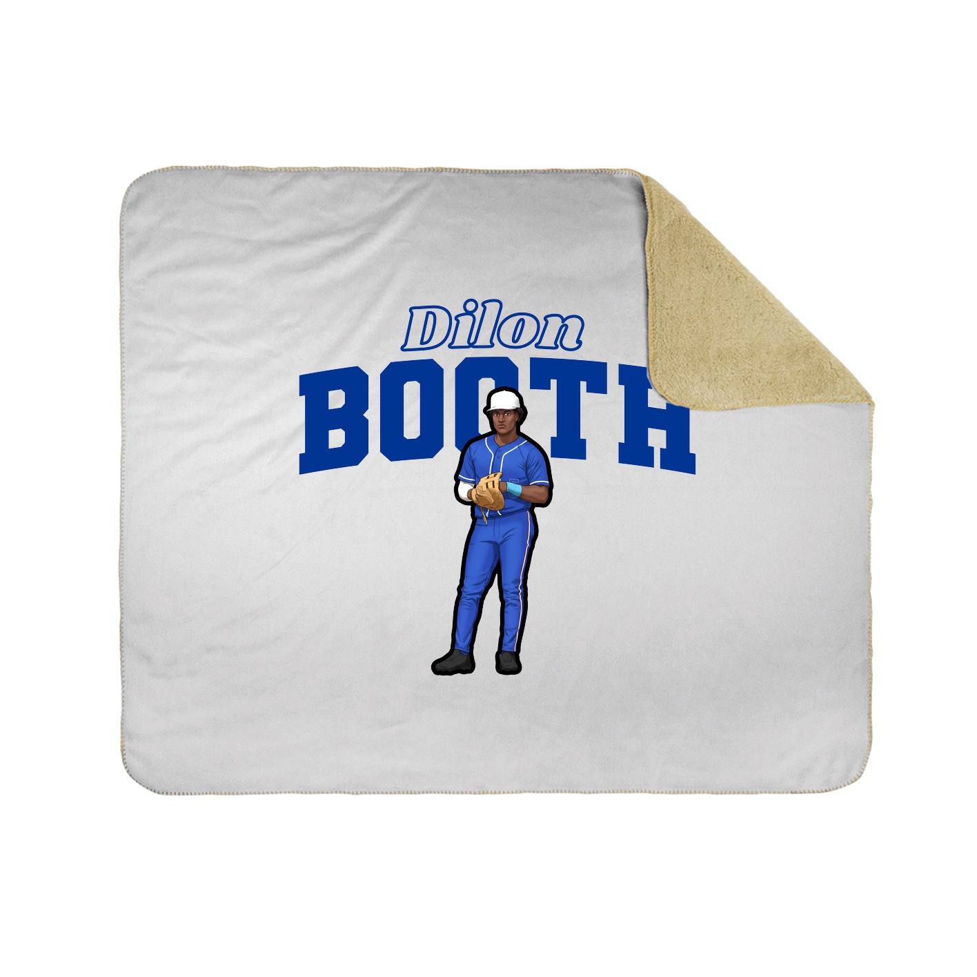 Throw Blanket — Name Arch in White