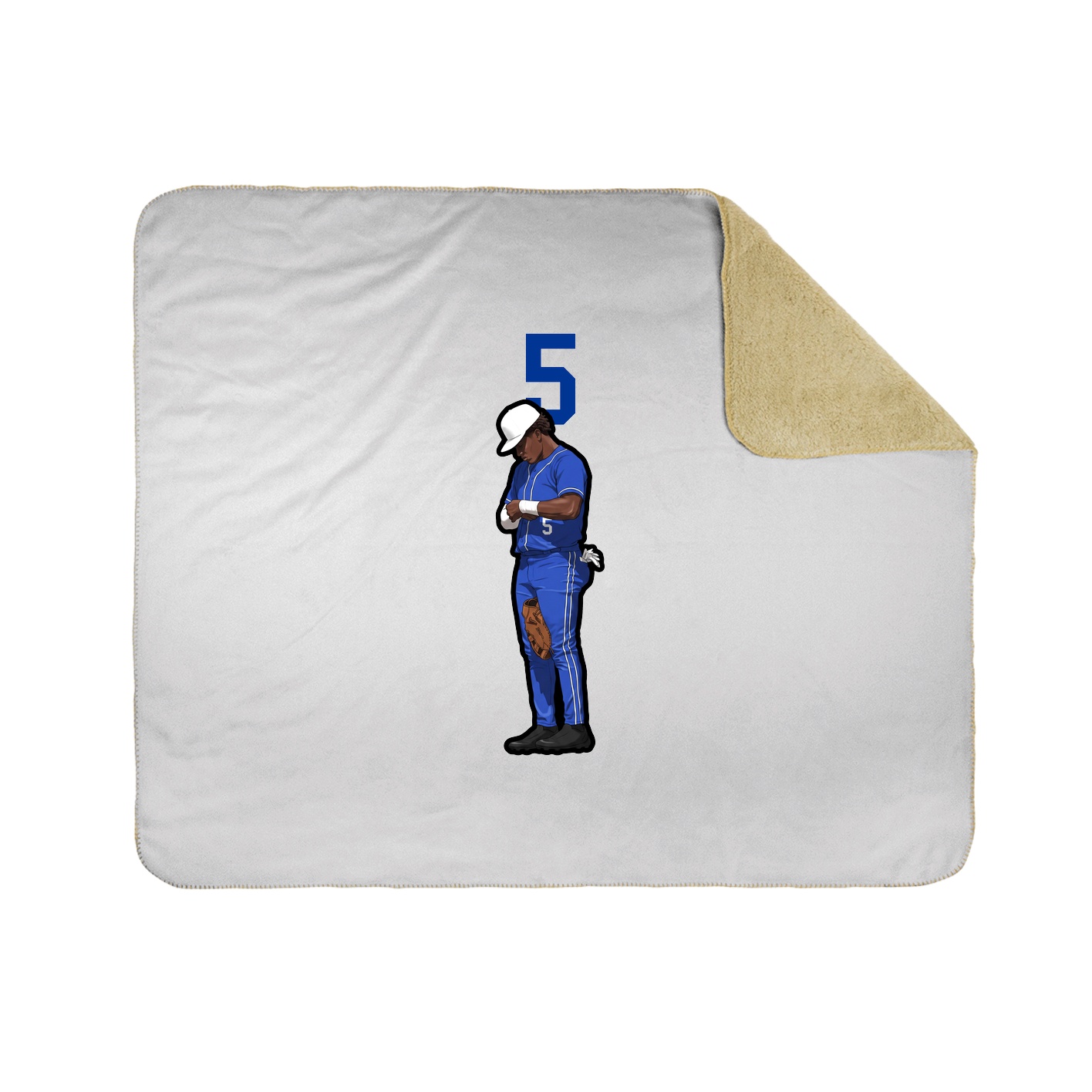 Throw Blanket — Number Top in White