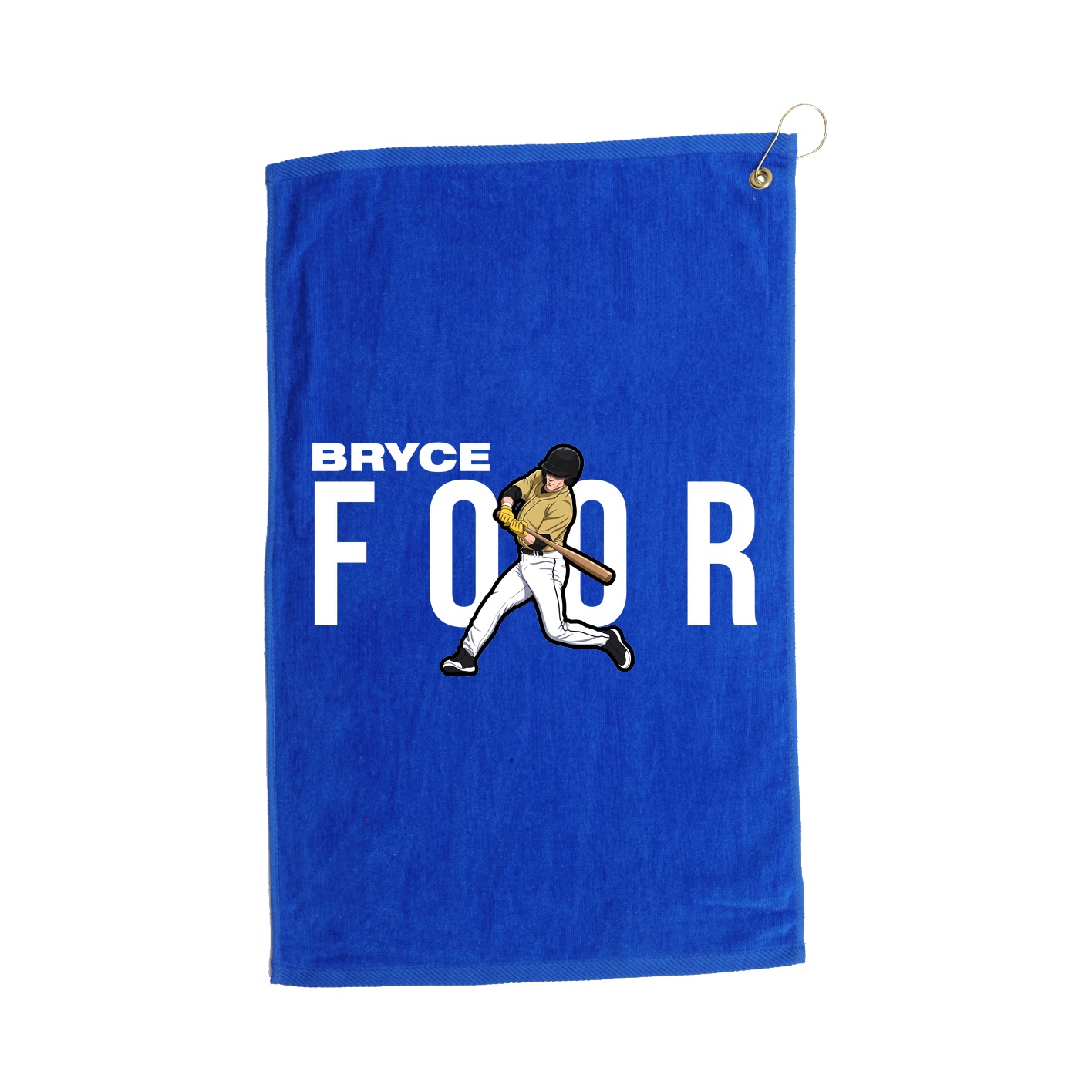 Golf Towel — Player Name in Royal