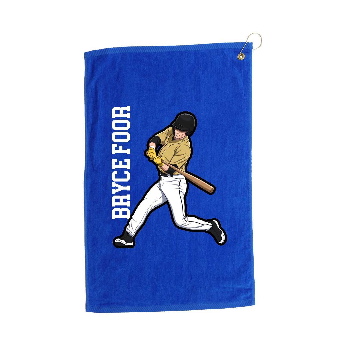 Golf Towel — Name Vertical in Royal