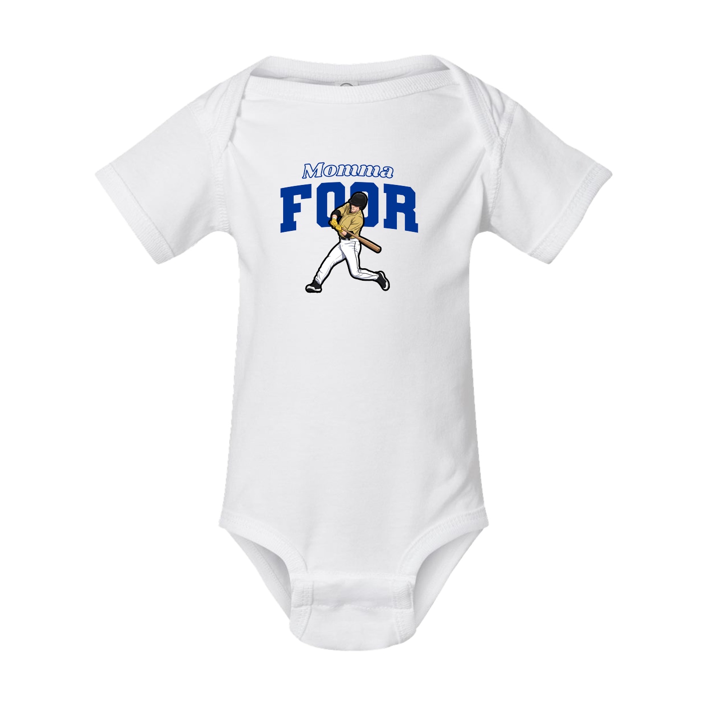 Baby Onesie — Mothers Day Block in White