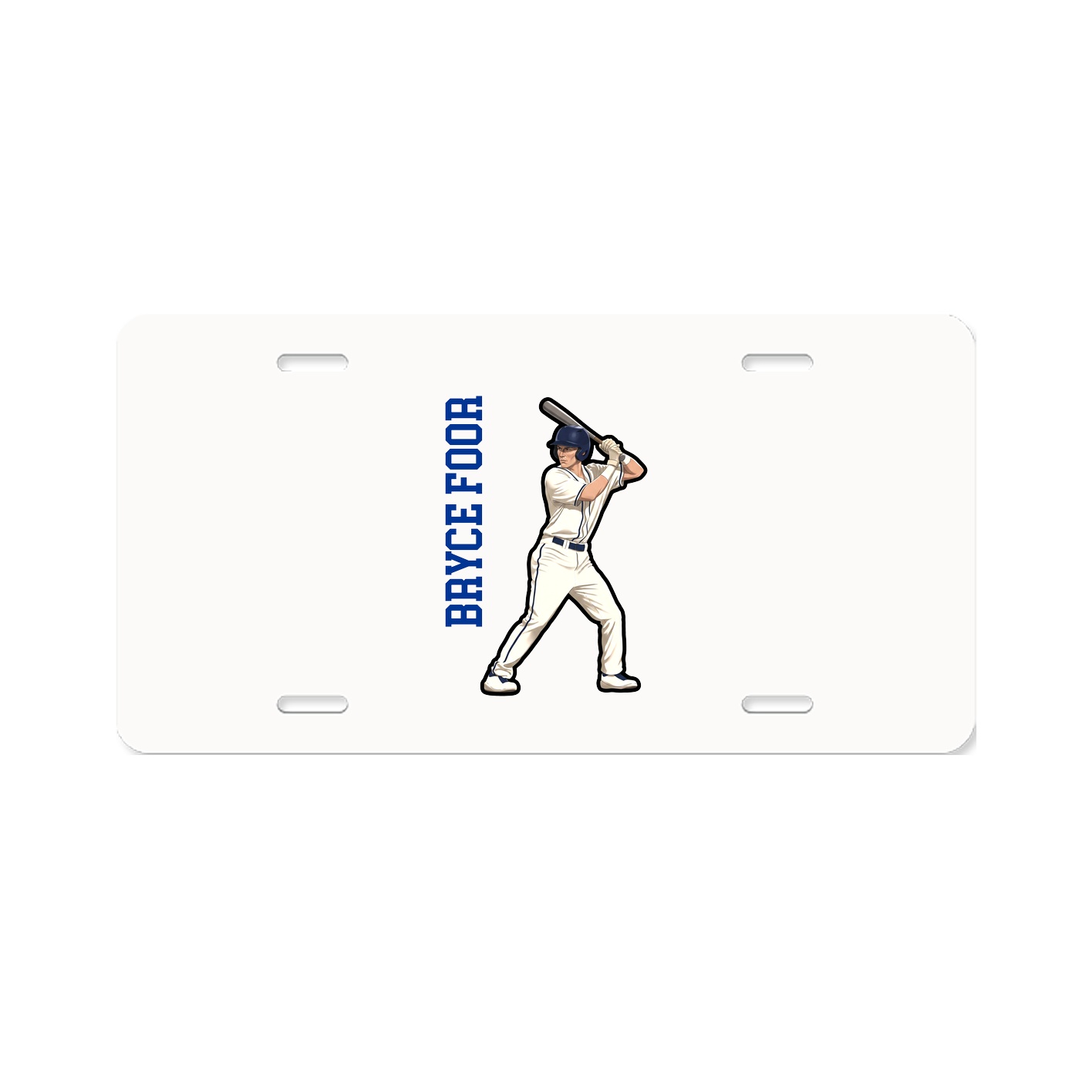 License Plate — Name Vertical in Classic