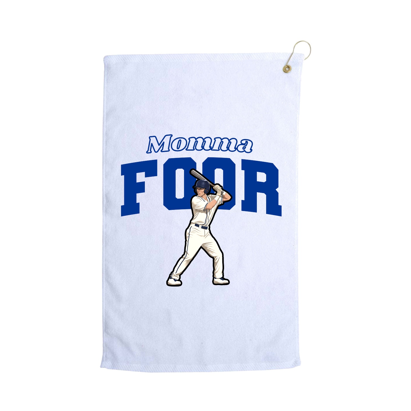 Golf Towel — Mothers Day Block in White